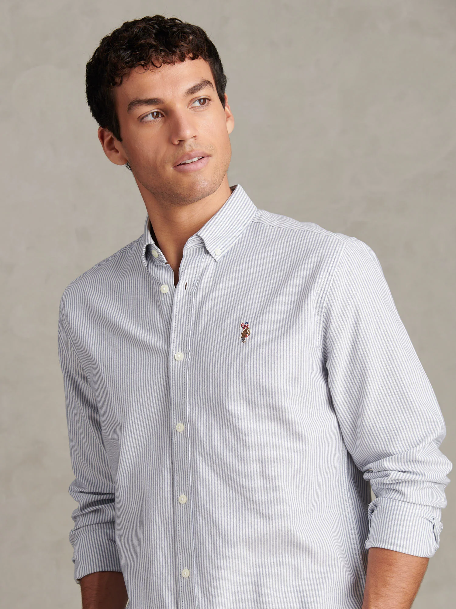 Mens Oxford Stripe  Shirt Blue Yonder - Image 2