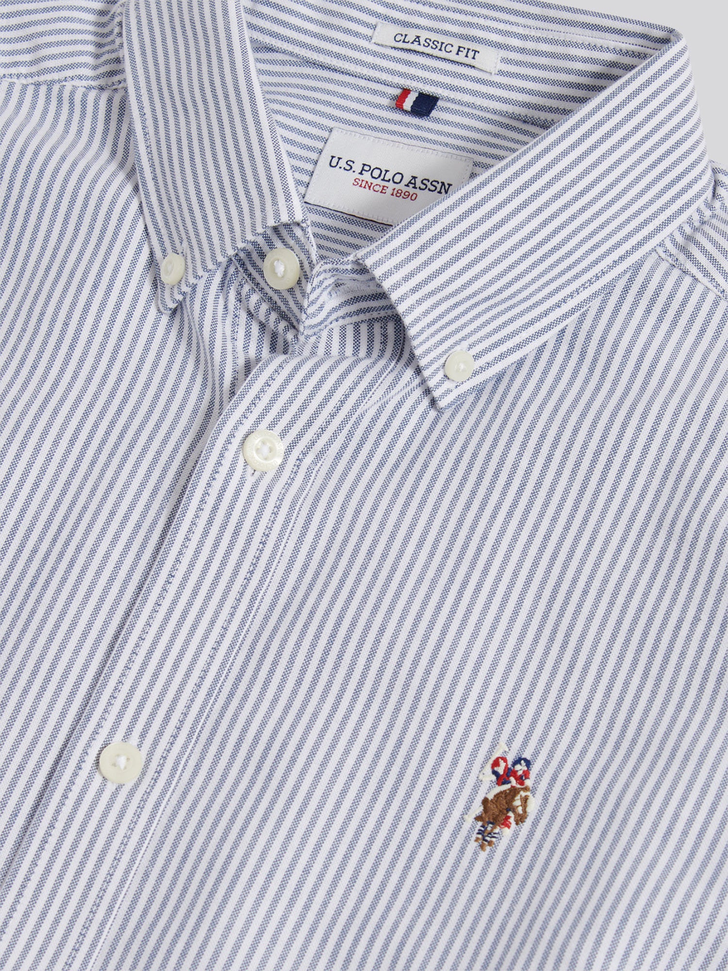 Mens Oxford Stripe  Shirt Blue Yonder - Image 7