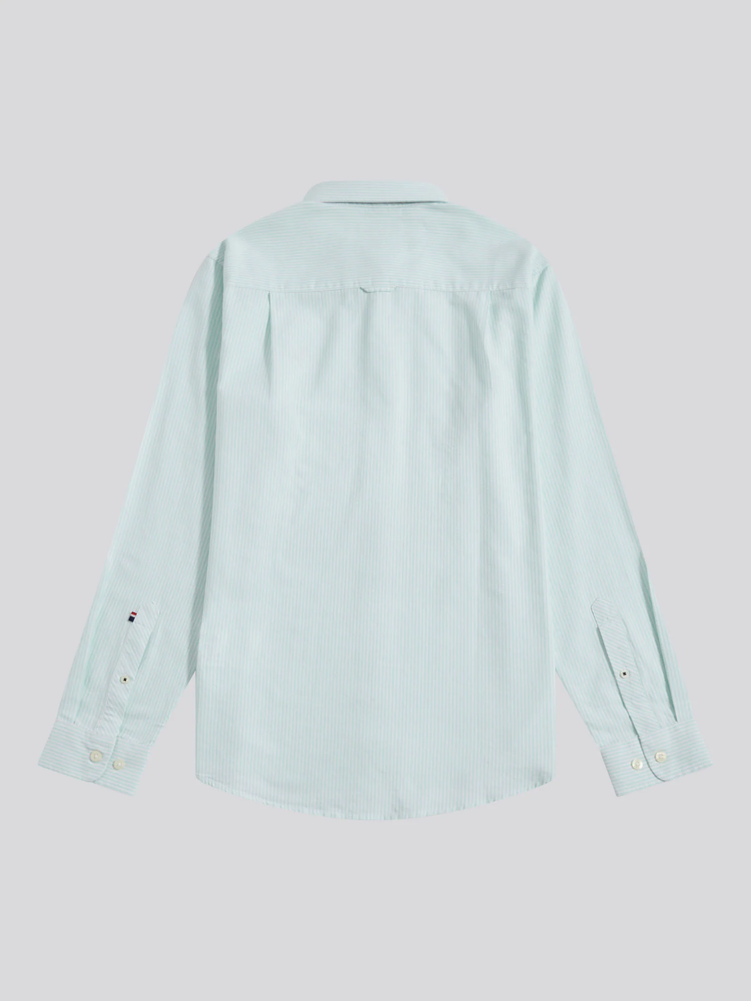Mens Oxford Stripe  Shirt Ice Green - Image 8