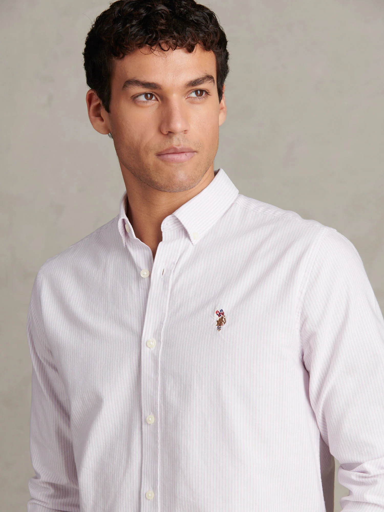 Mens Oxford Stripe  Shirt Lilac Breeze - Image 2