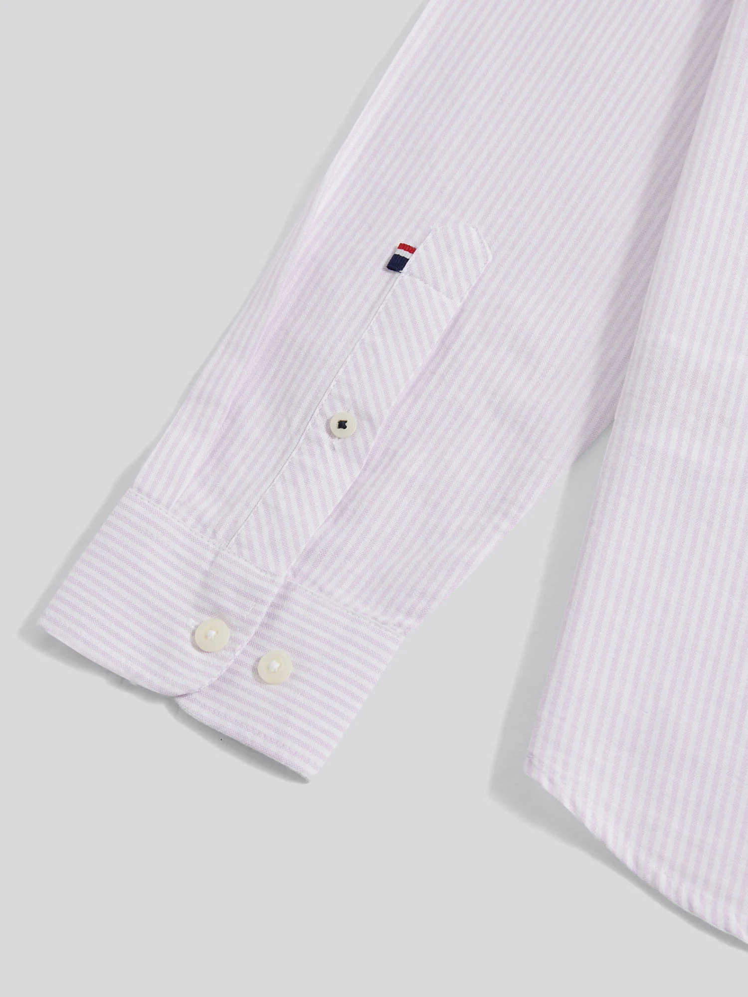 Mens Oxford Stripe  Shirt Lilac Breeze - Image 8