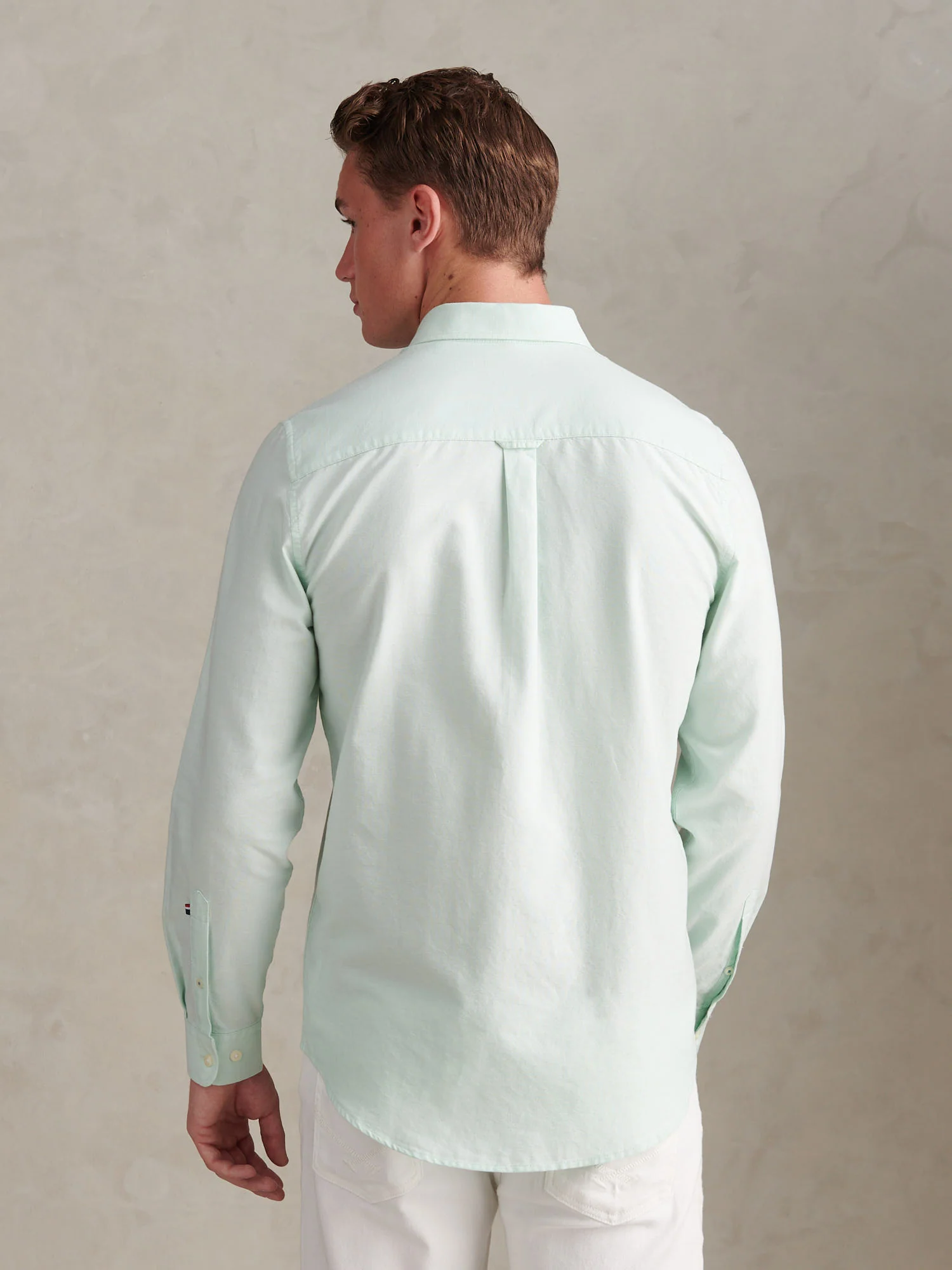 Mens Peached Oxford Shirt Bay - Image 4