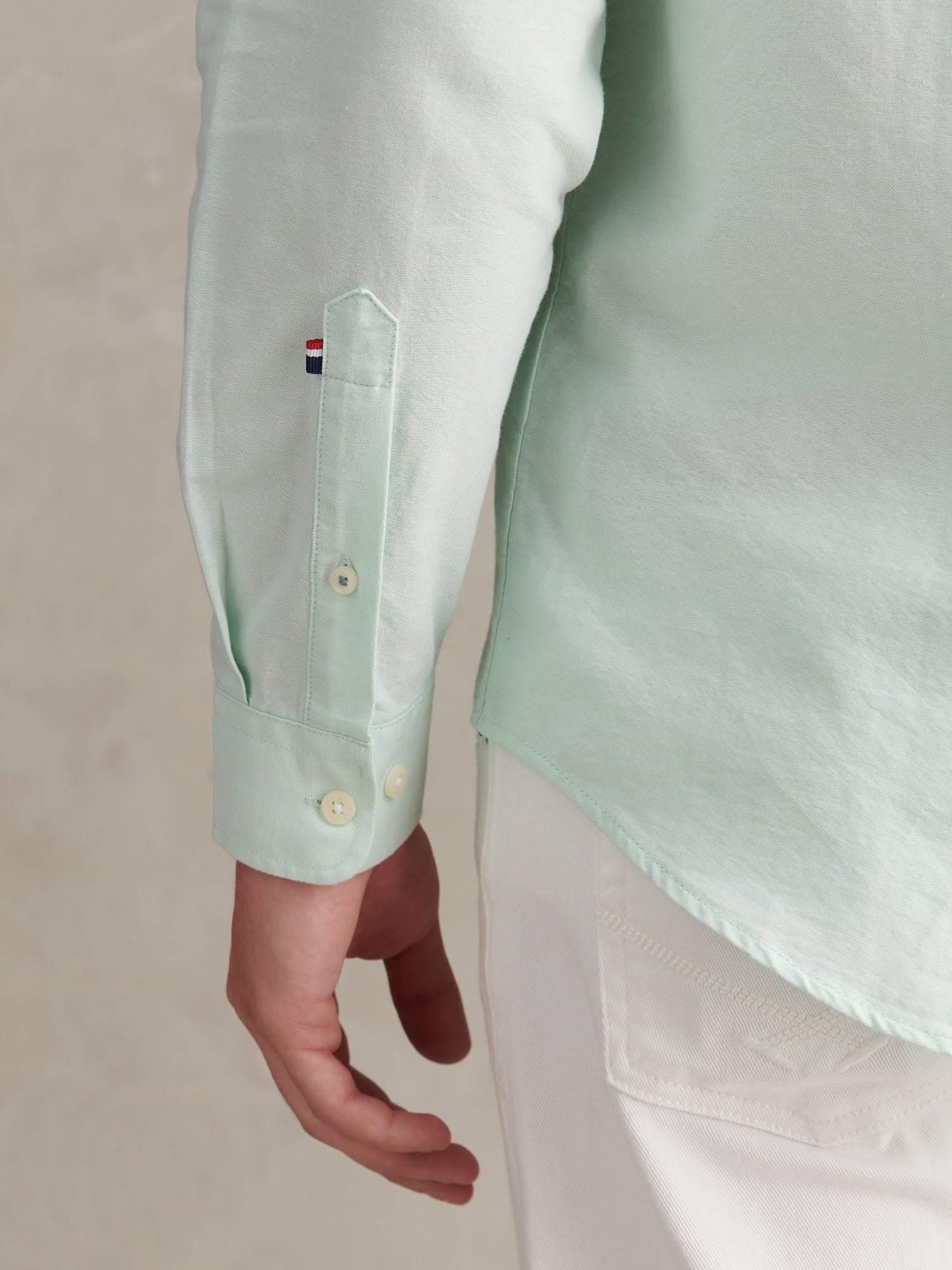 Mens Peached Oxford Shirt Bay - Image 5