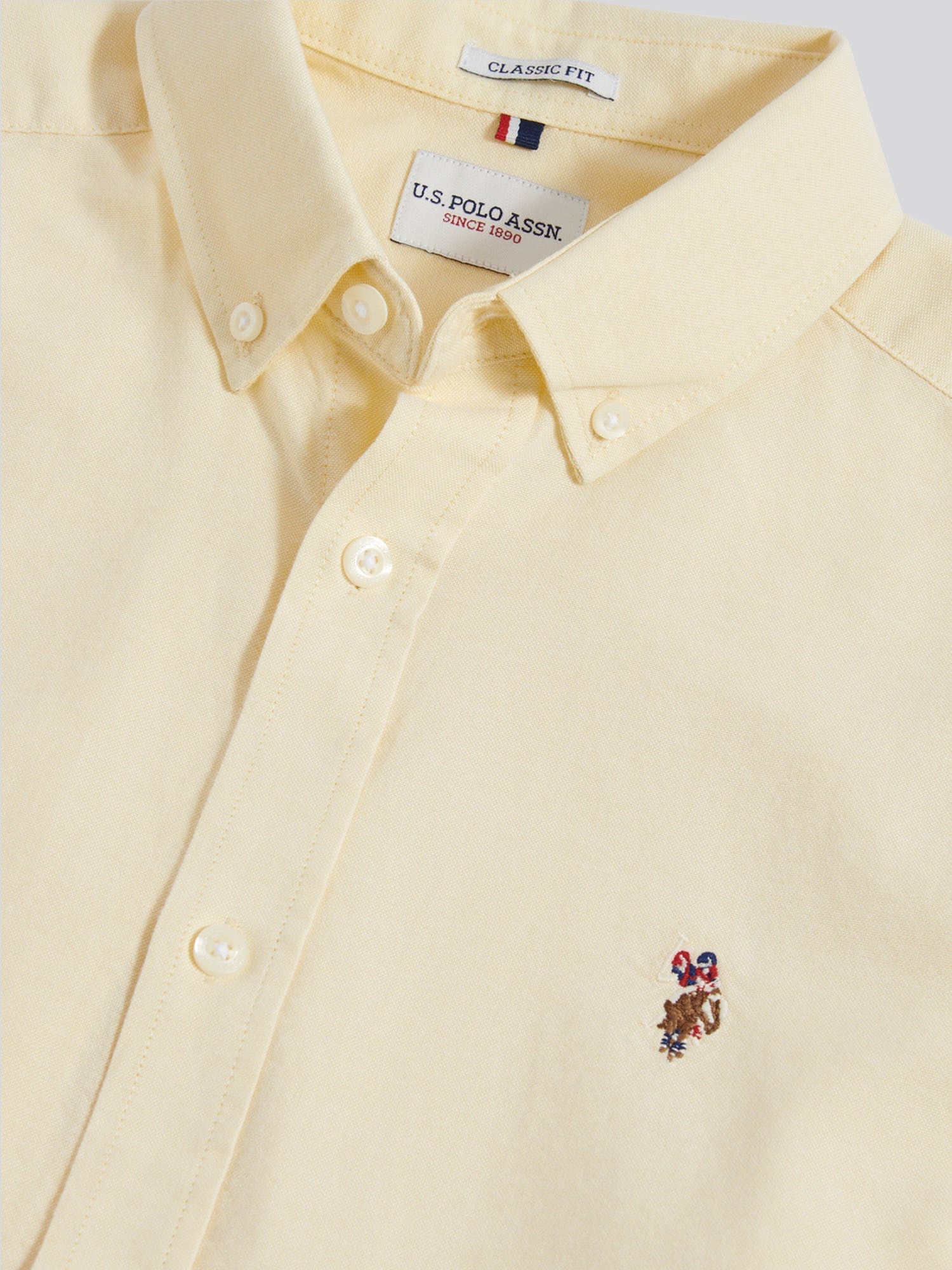 Mens Peached Oxford Shirt French Vanilla - Image 8