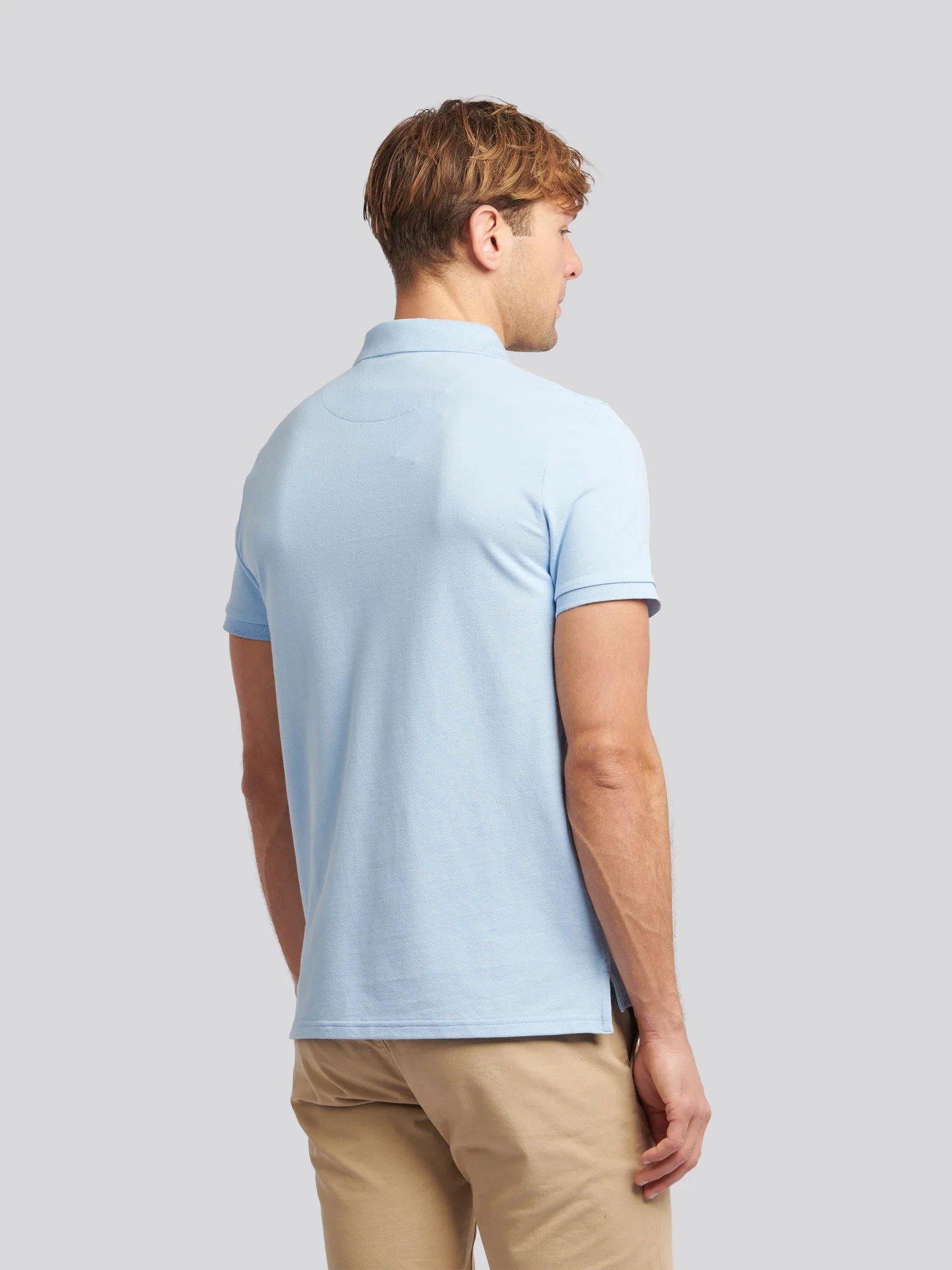 Męska koszula polo w Chambray Blue - Image 4