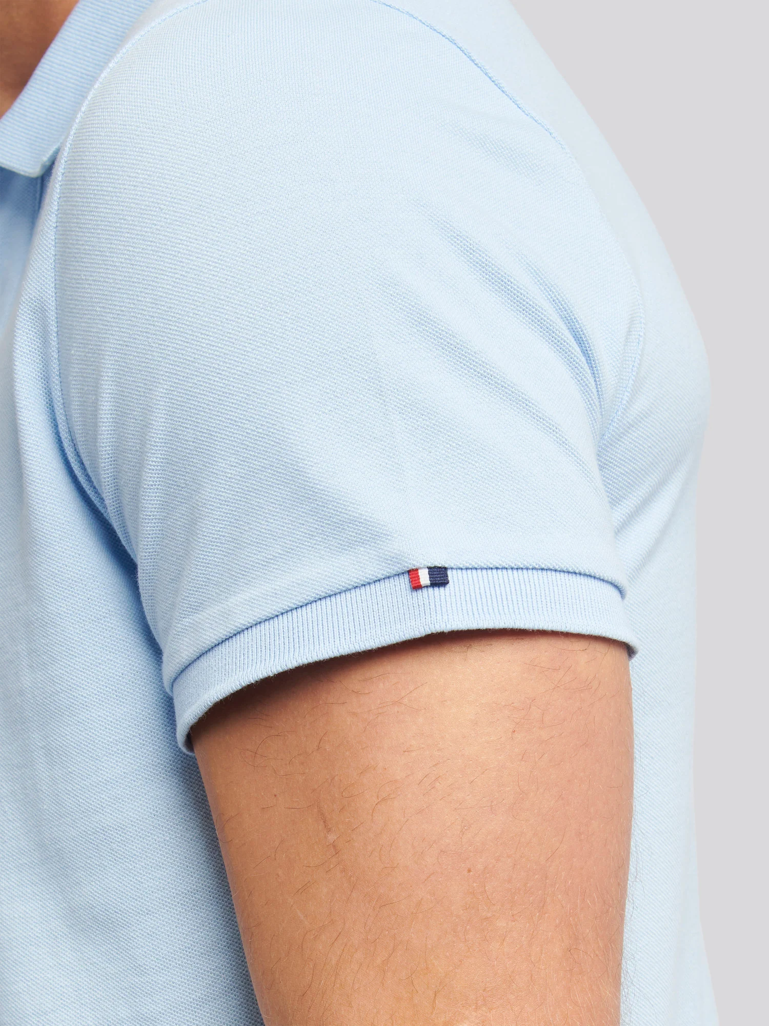 Męska koszula polo w Chambray Blue - Image 5