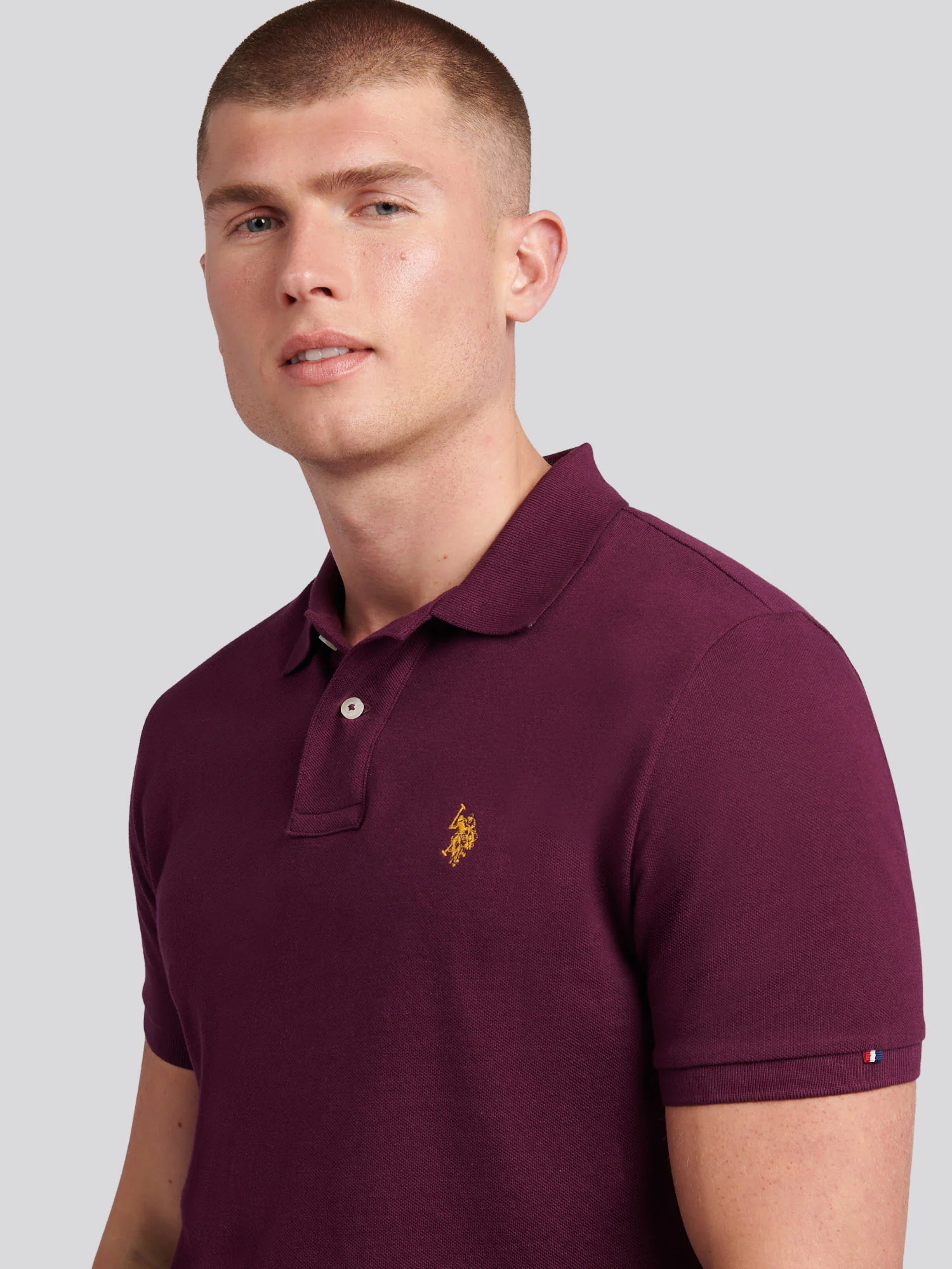 Męska koszula polo w winu winorośli - Image 2