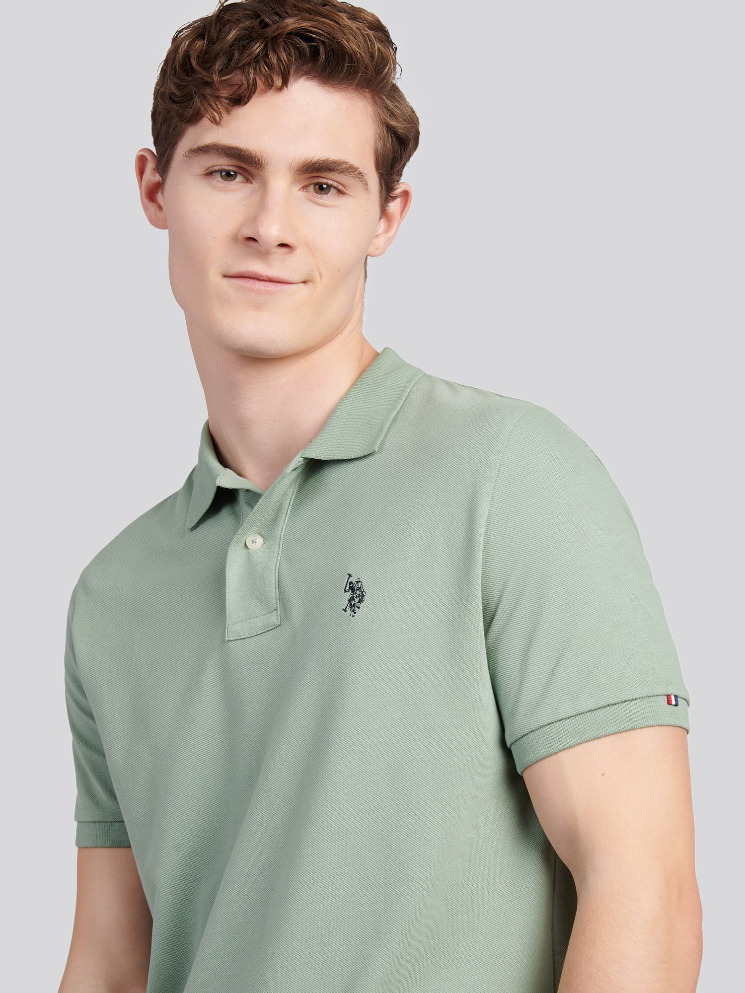 Męska koszula polo w lodowej zieleni - Image 2