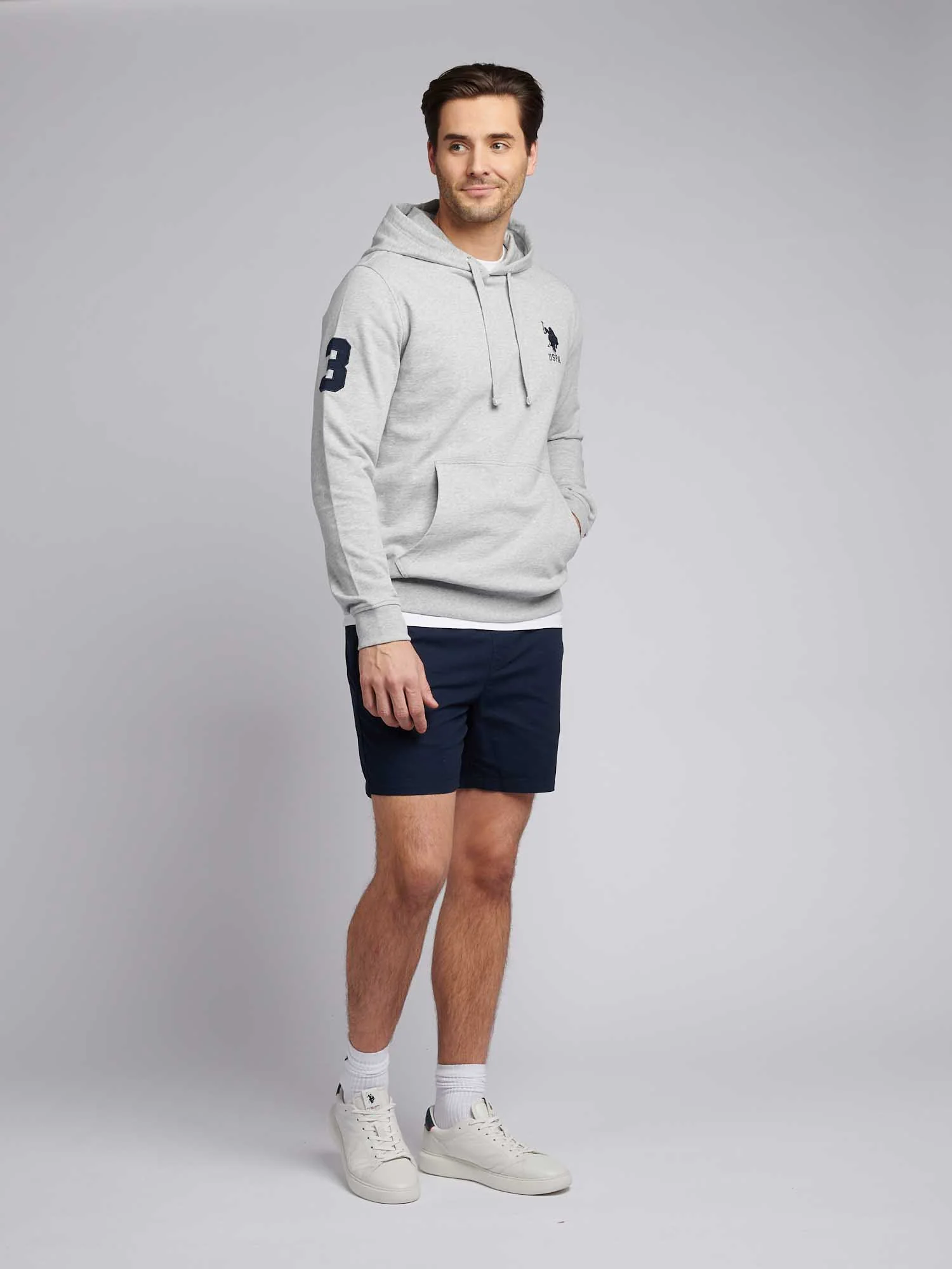 Mens Player 3 Loopback Bluza w środkowej szarej marl - Image 4