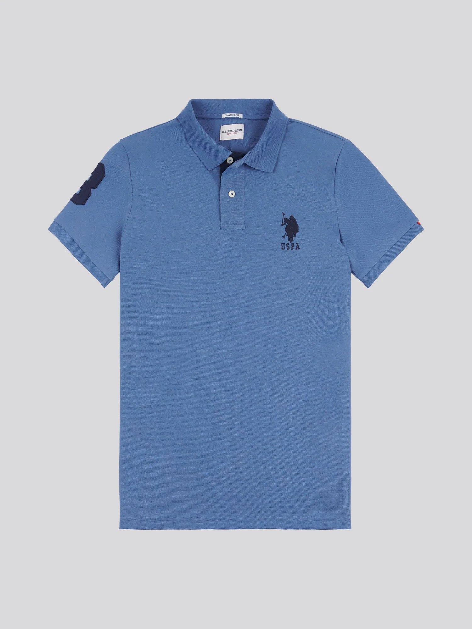 Mens Player 3 Pique Polo Shirt w niebieskim horyzoncie - Image 6
