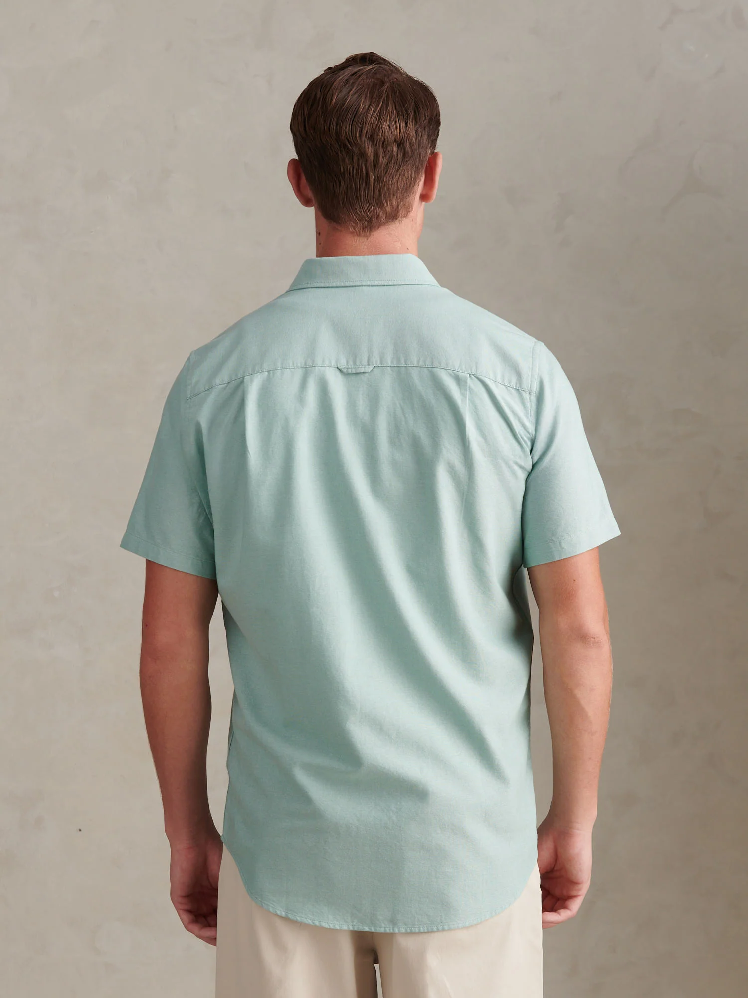 Mens  Short Sleeve Oxford Shirt Aquifer - Image 4