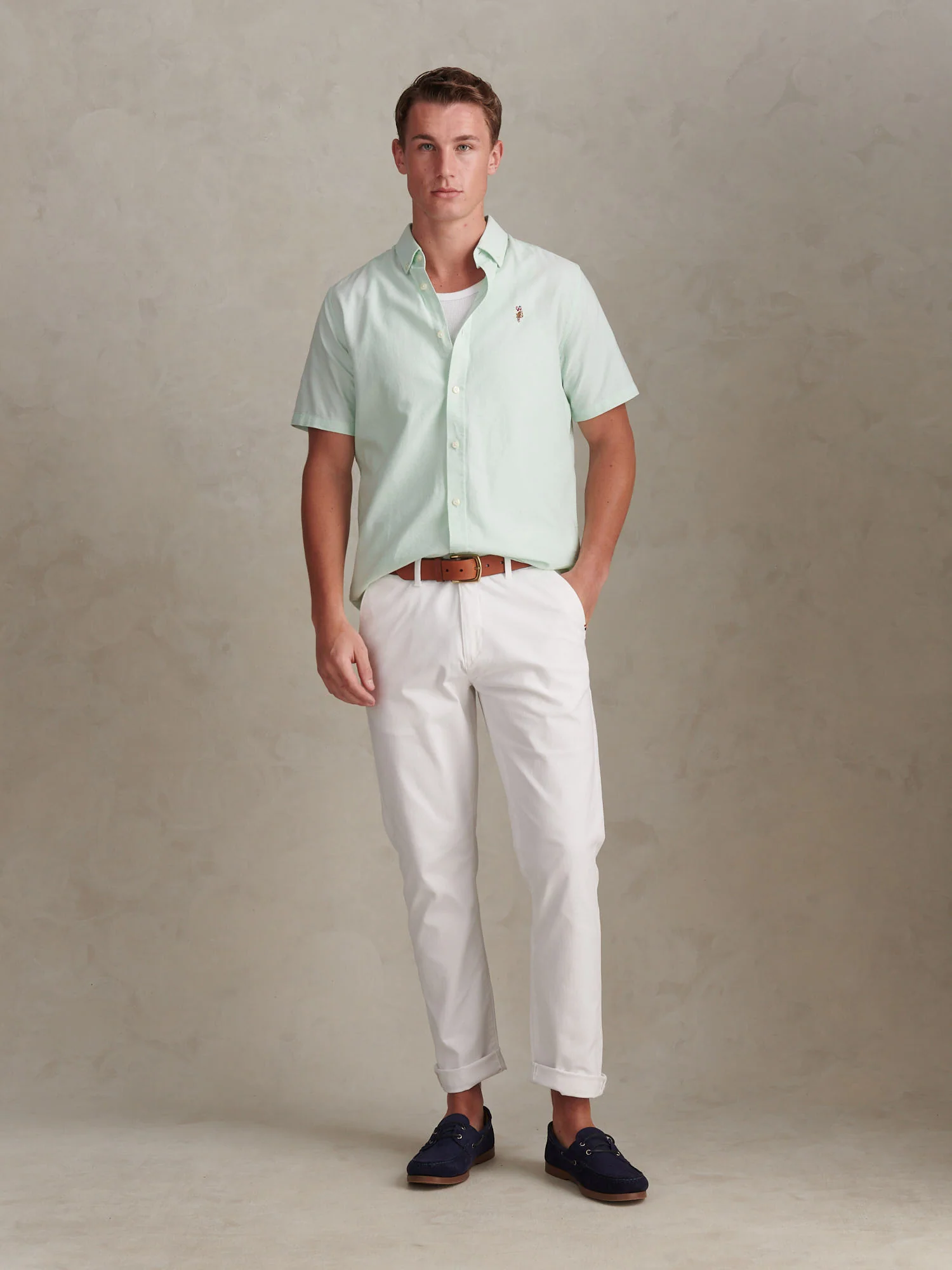Mens  Short Sleeve Oxford Shirt Bay - Image 3