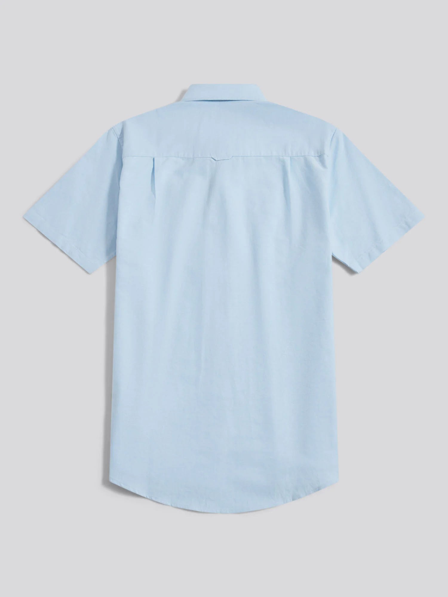 Mens  Short Sleeve Oxford Shirt Ice Blue - Image 7
