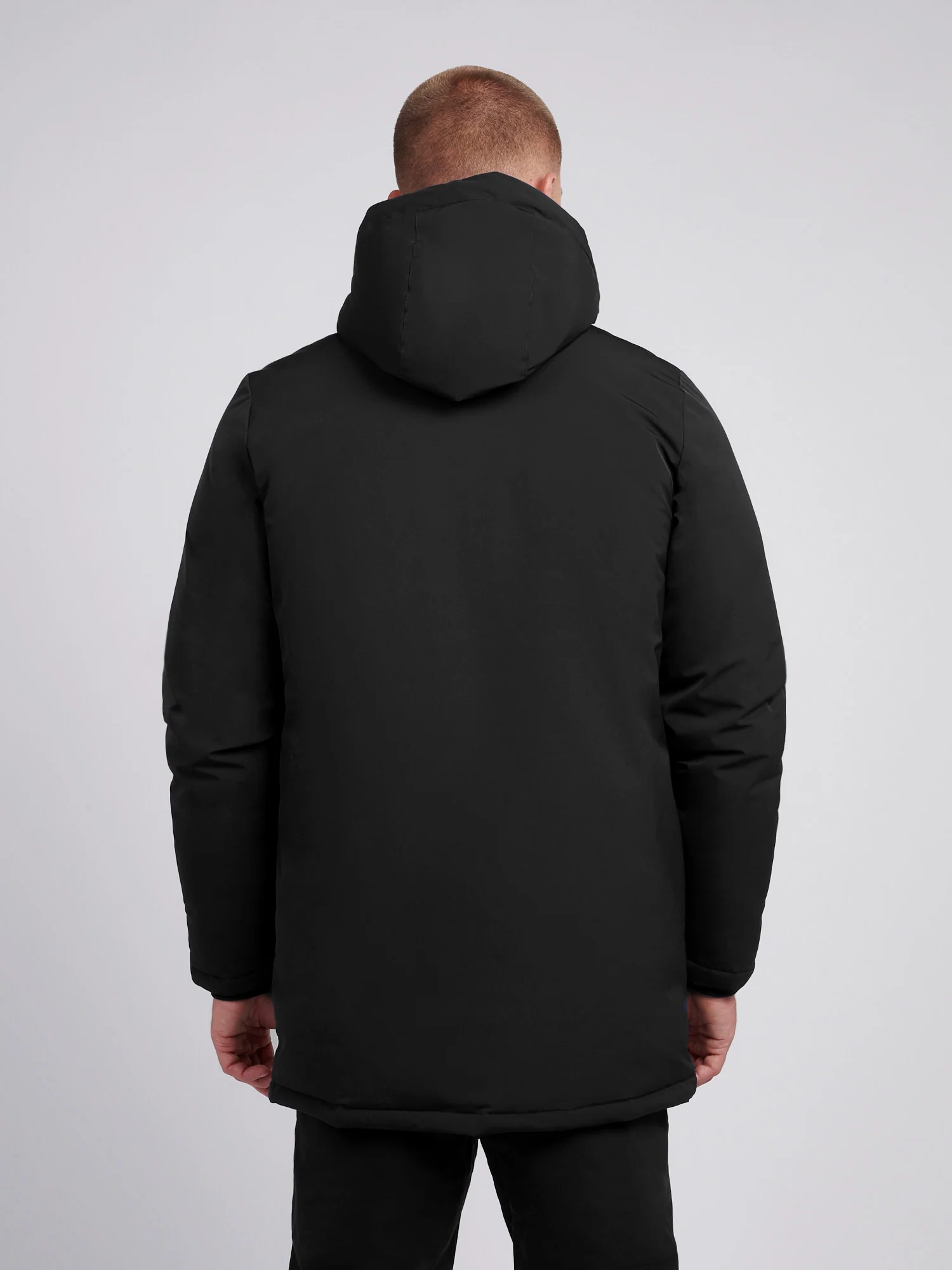 Męska mądra kurtka parka w kolorze czarnym - Image 4