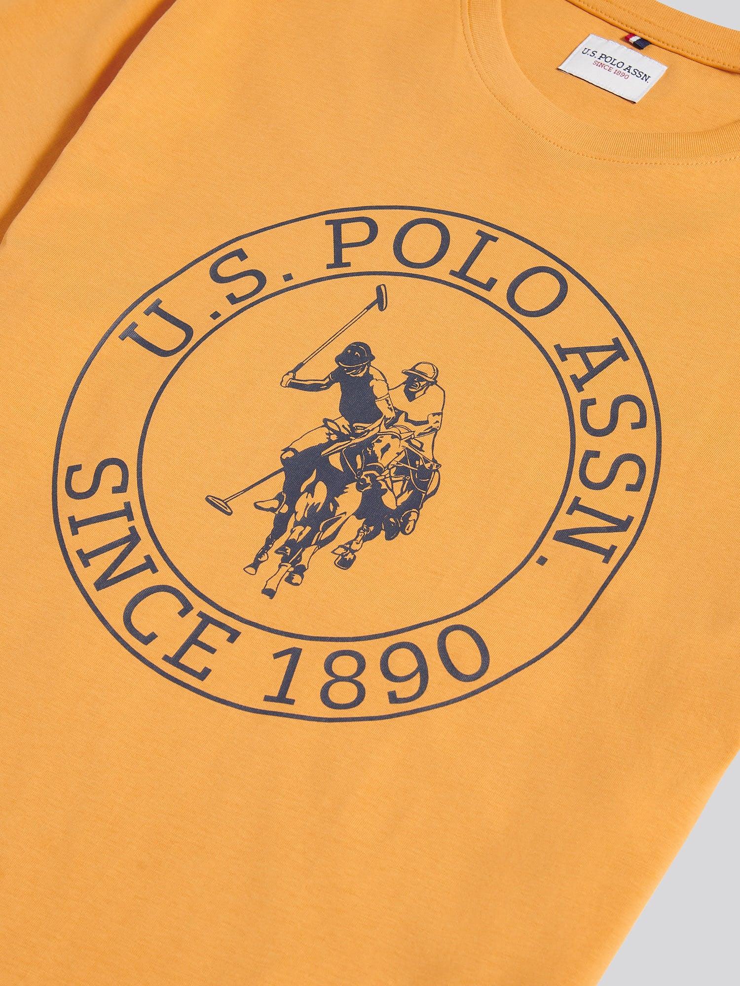 T-shirt mrówek USPA Circle Print w Złotej moreli - Image 7
