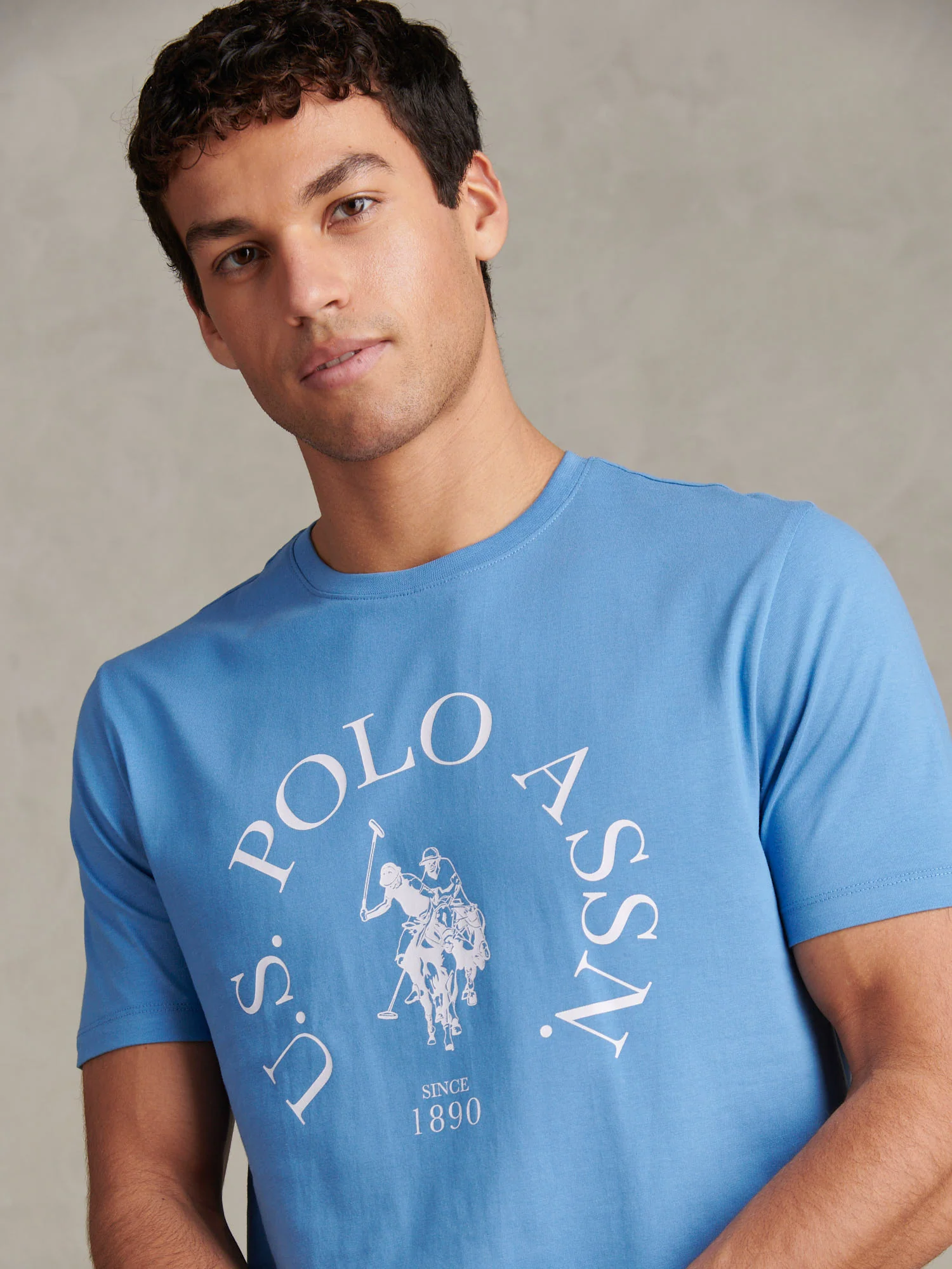 Mens Minimal Circle Print T-Shirt Riviera - Image 2