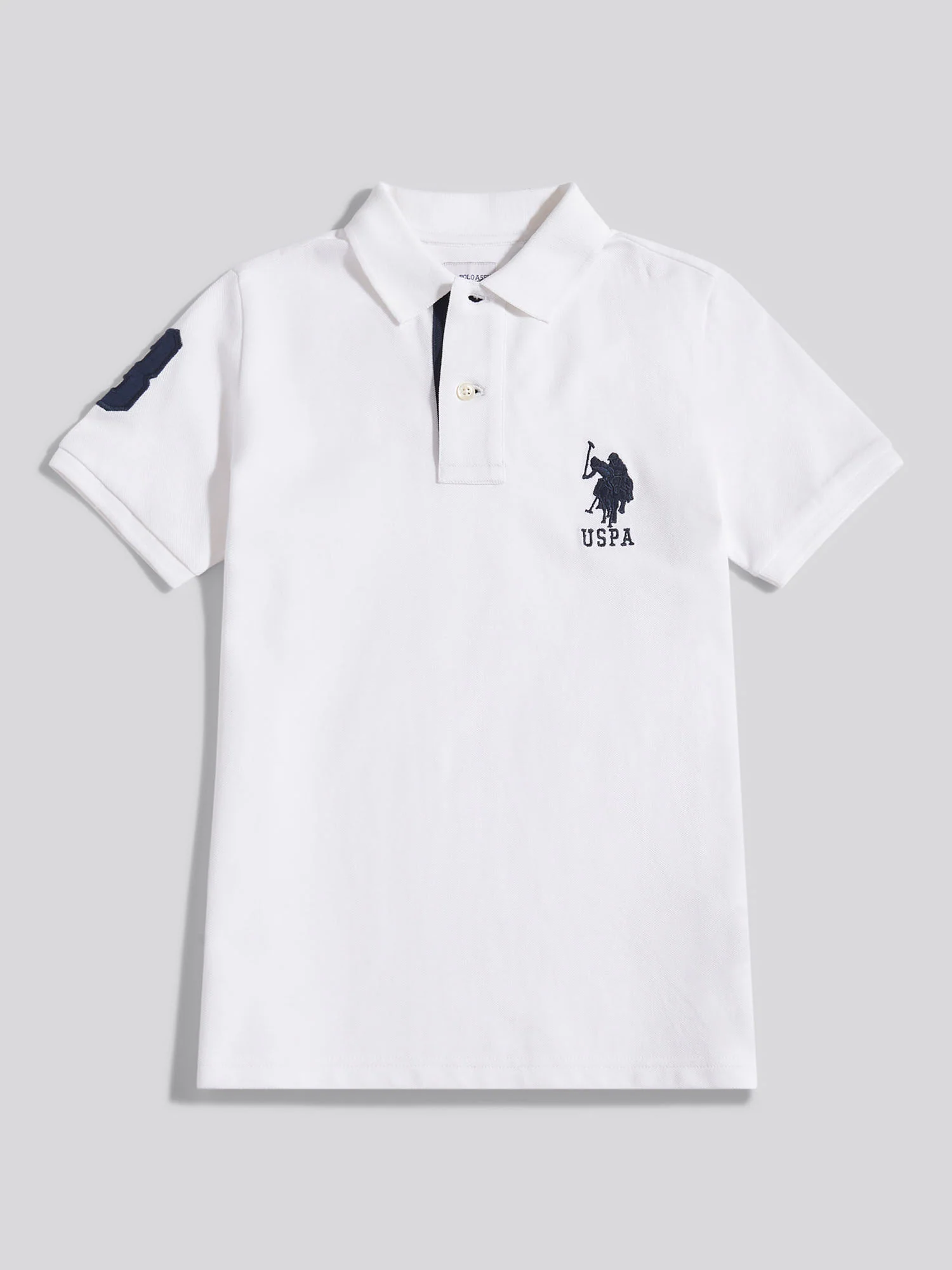 Player 3 Pique Polo White/Dark Sapphire granatowy DHM - Image 5