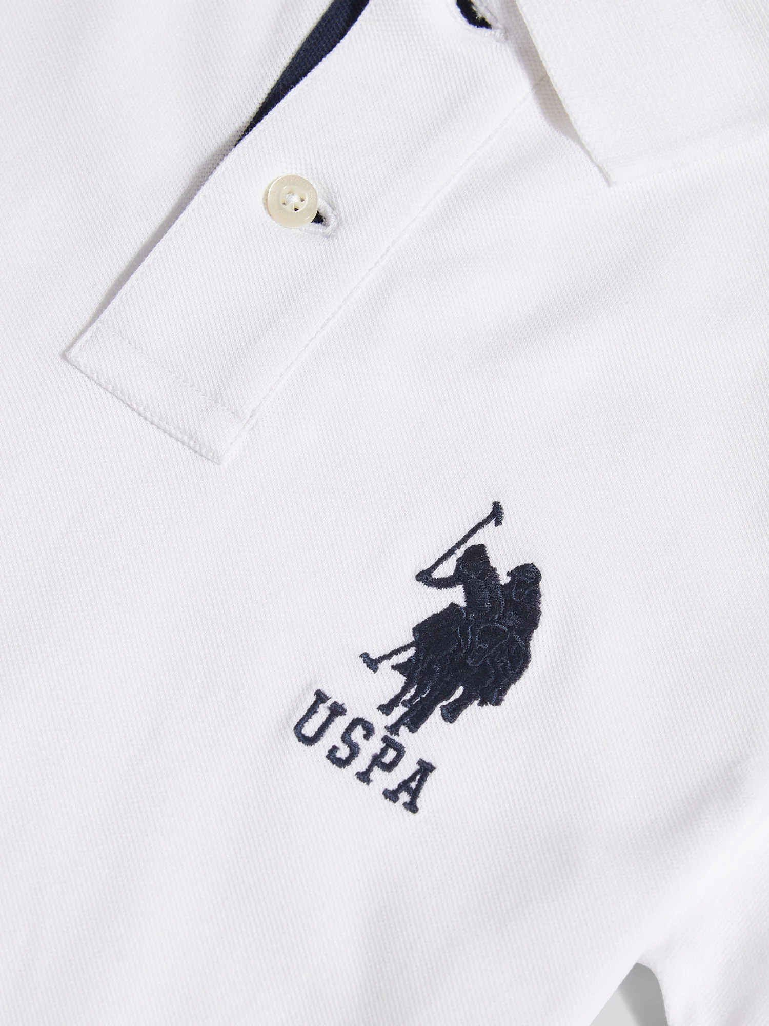 Player 3 Pique Polo White/Dark Sapphire granatowy DHM - Image 7