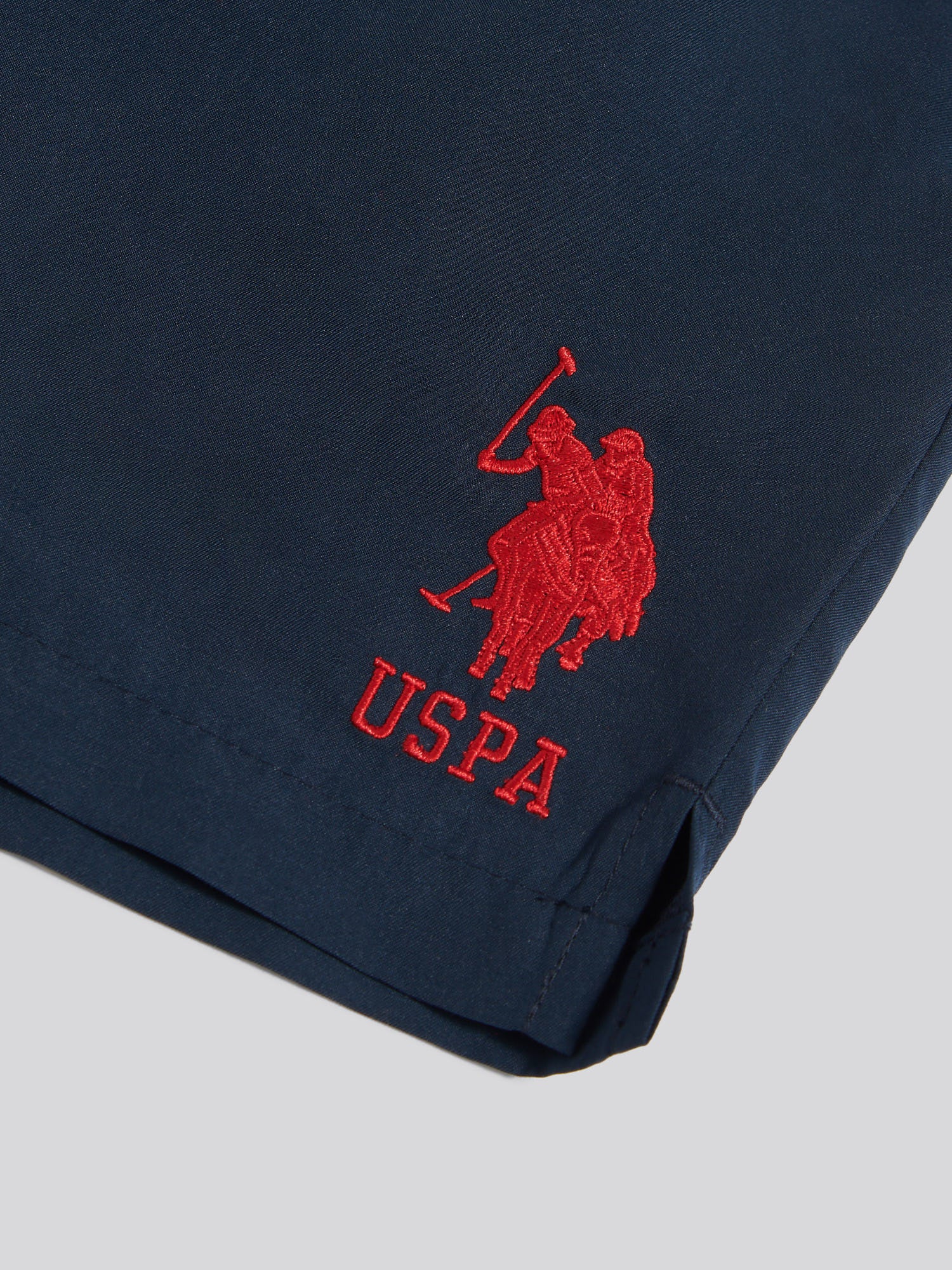 Boys Player 3 Swim Shorts Dark Sapphire Navy / Haute Red DHM - Image 8