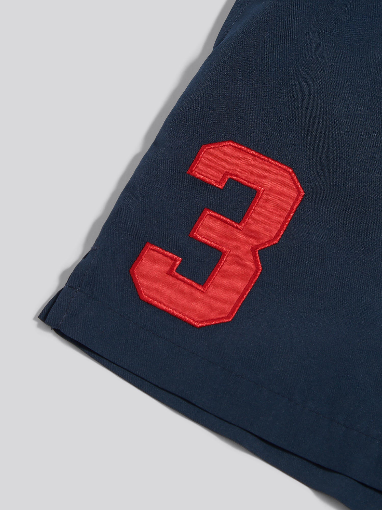 Boys Player 3 Swim Shorts Dark Sapphire Navy / Haute Red DHM - Image 9
