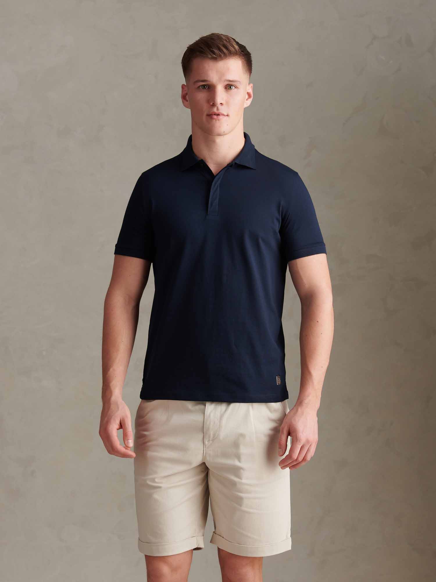 Mens Premium Supima Cotton Polo Shirt Dark Sapphire Navy - Image 4