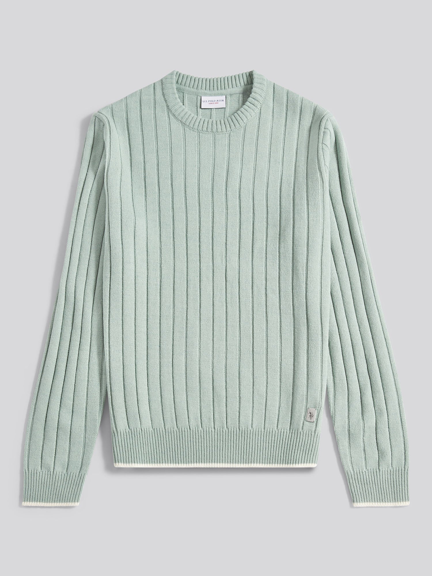 Rib Knit Crew Iceberg Green - Image 5