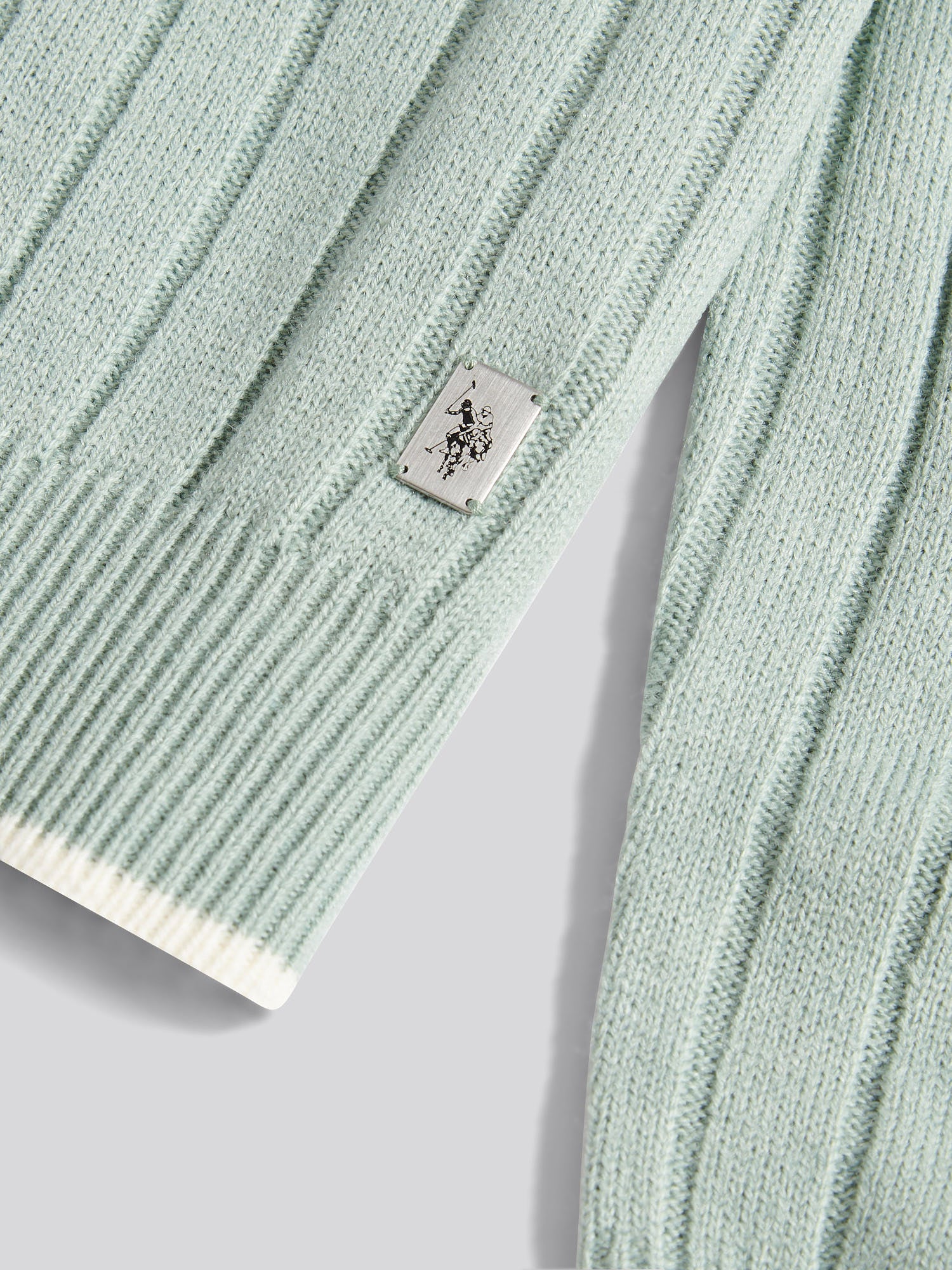 Rib Knit Crew Iceberg Green - Image 7