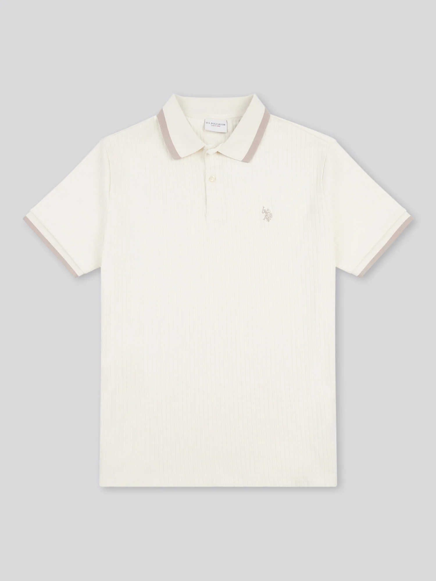 Tekstura żebra ss polo szept biały - Image 7