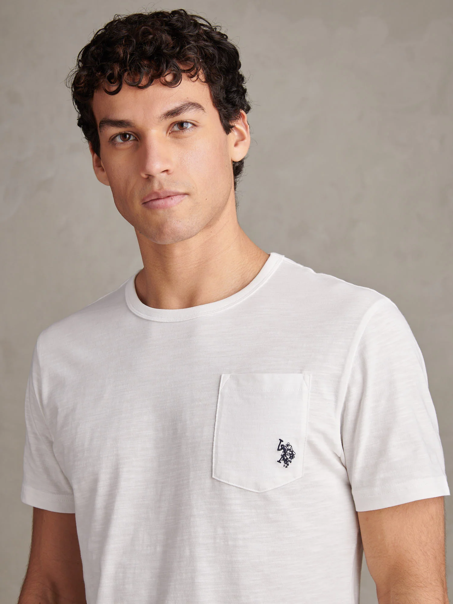 Mens Slub Pocket T-Shirt Bright White - Image 2