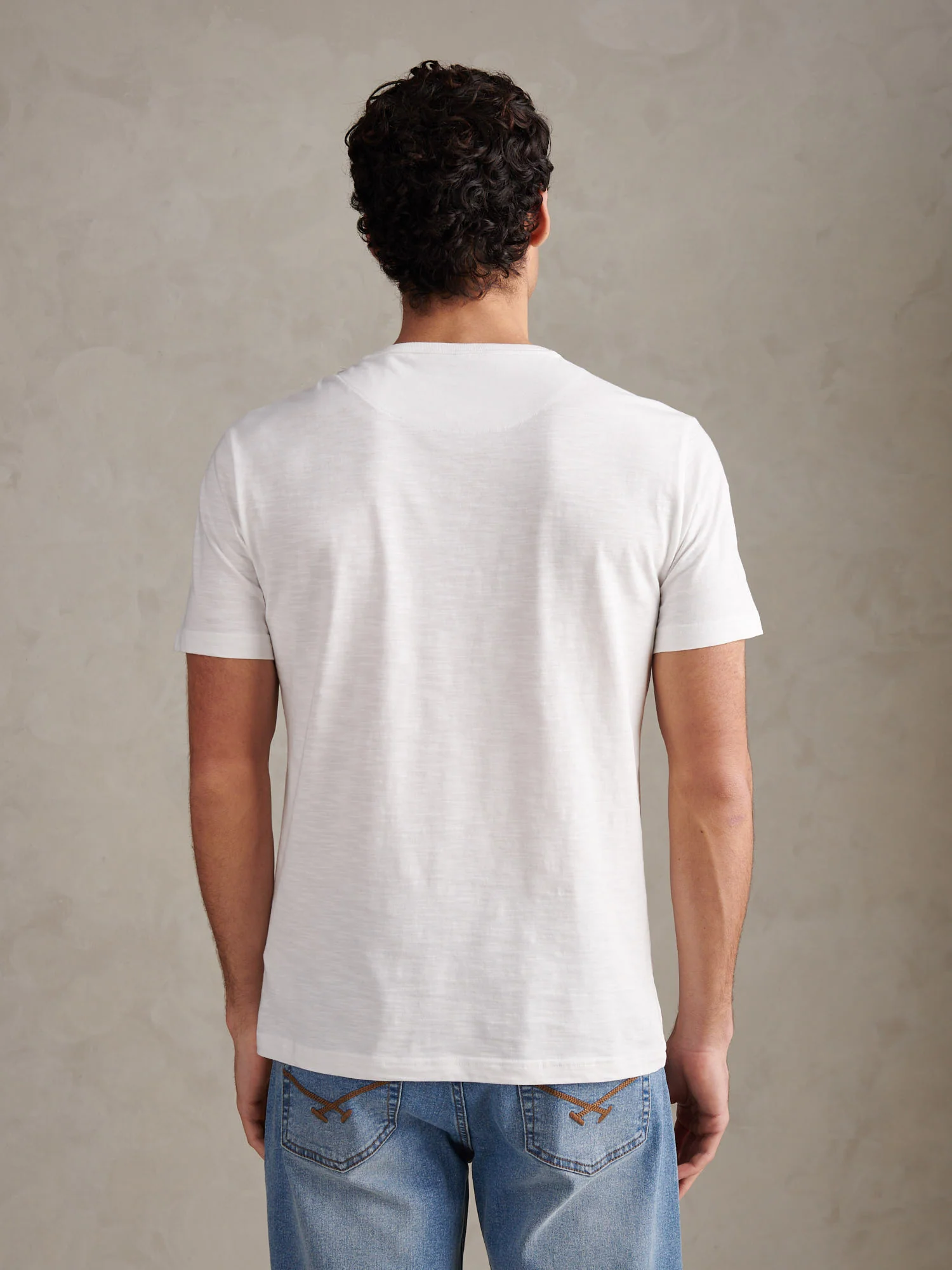 Mens Slub Pocket T-Shirt Bright White - Image 4