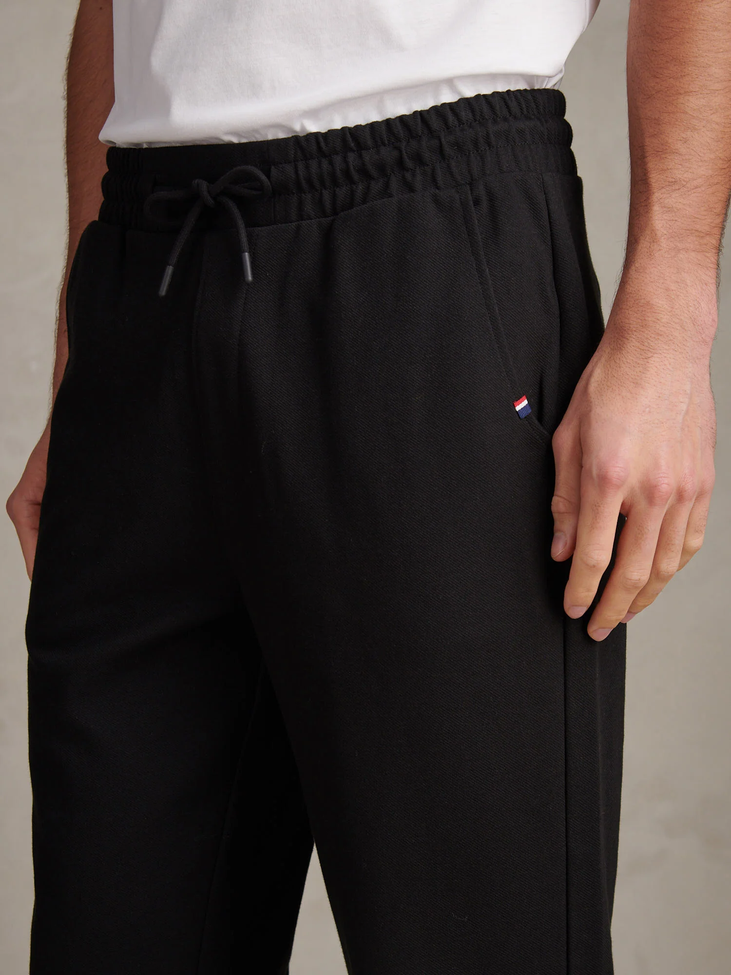 Mens Jersey Double Horsemen Trousers Black - Image 2