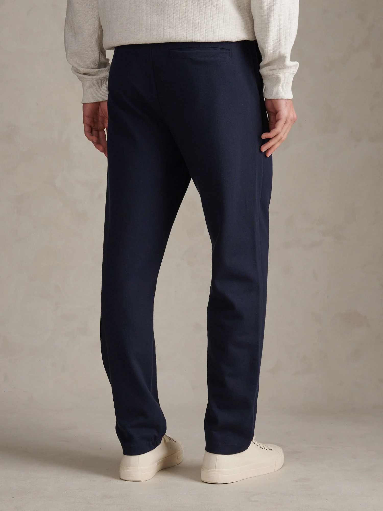 Mens Jersey Double Horsemen Trousers Dark Sapphire Navy - Image 4
