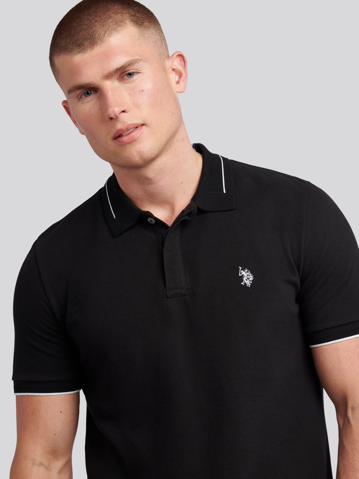 Smart Pique SS Polo Black - Image 2