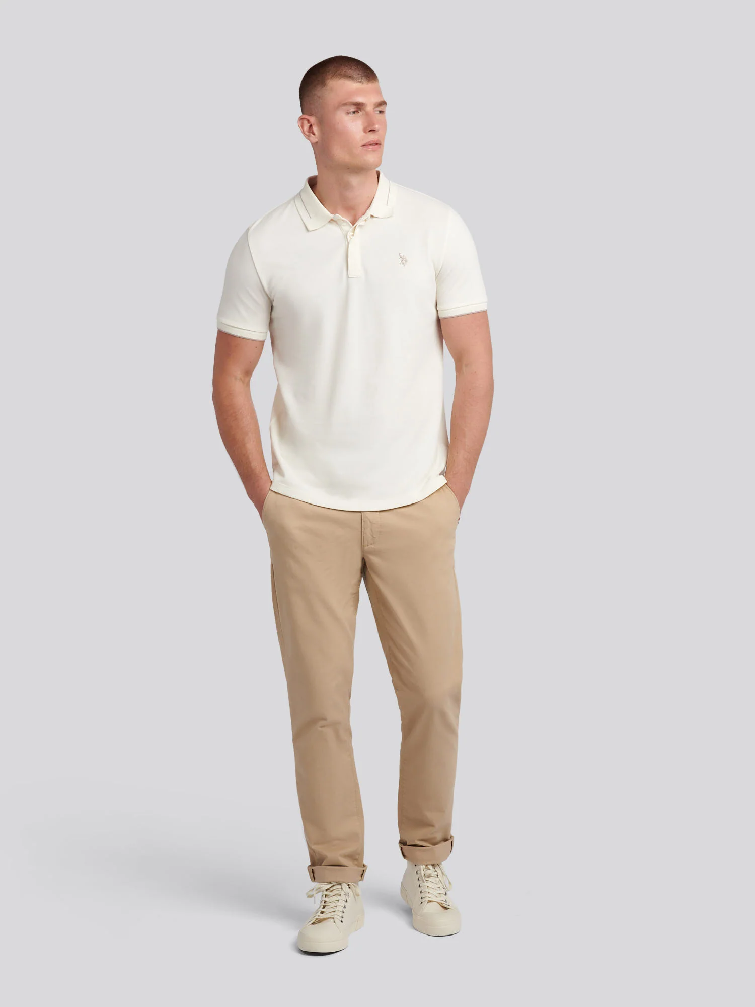 Smart Pique SS Polo Whisper White - Image 3