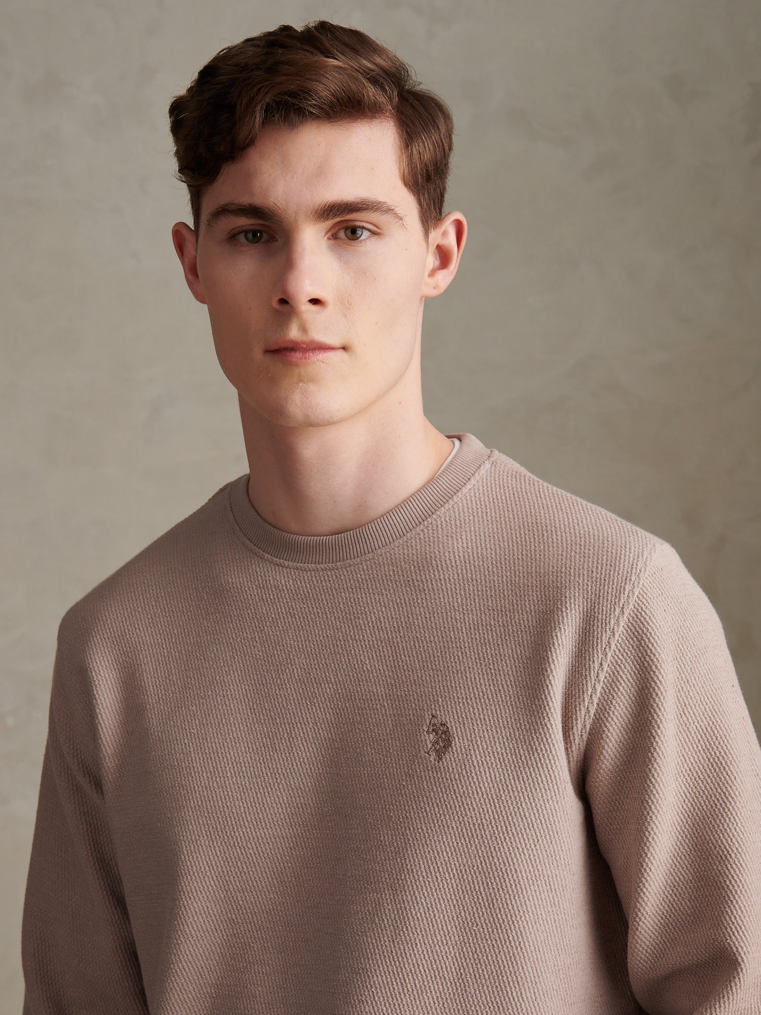 Mens Smart Texture Jersey Crew Sweatshirt Atmosphere - Image 2
