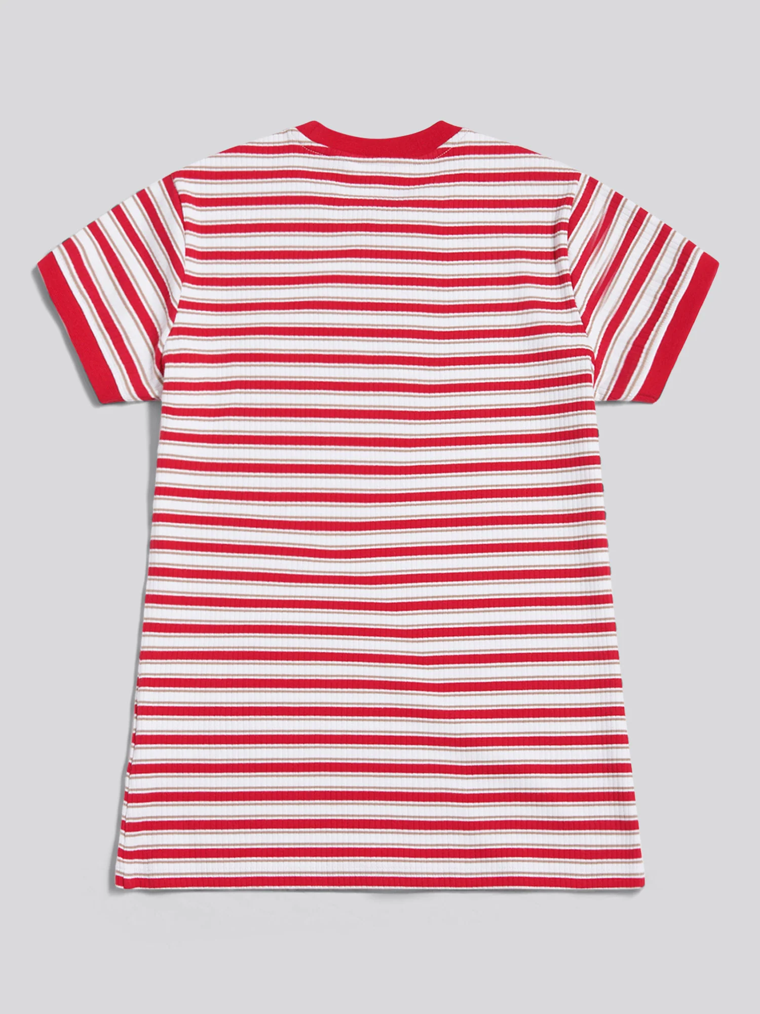 SS Stripe Rib Tee Jalapeno Red - Image 6