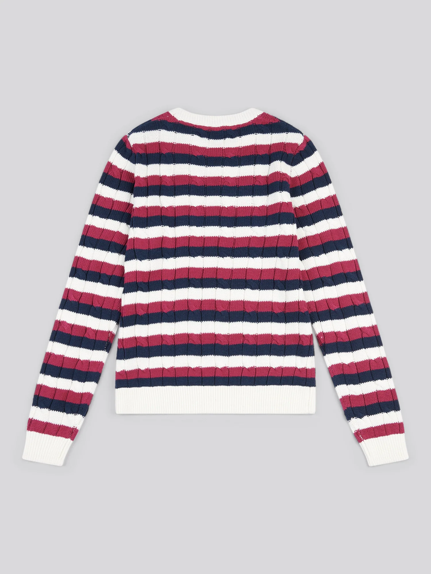 Stripe Crew Skiewnik szyi kabel beaujolais - Image 6