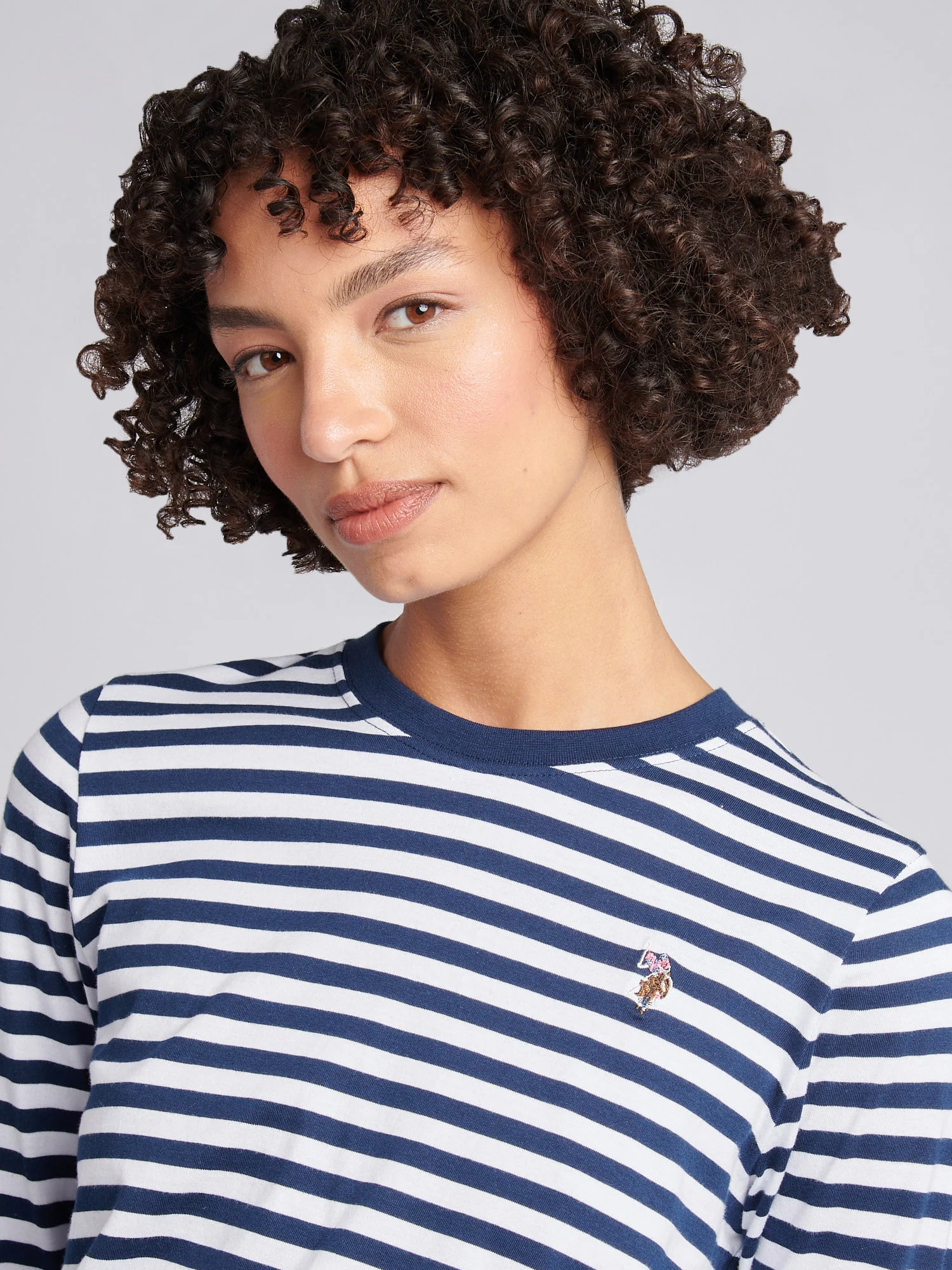 Stripe ls tee marynarka wojenna - Image 2