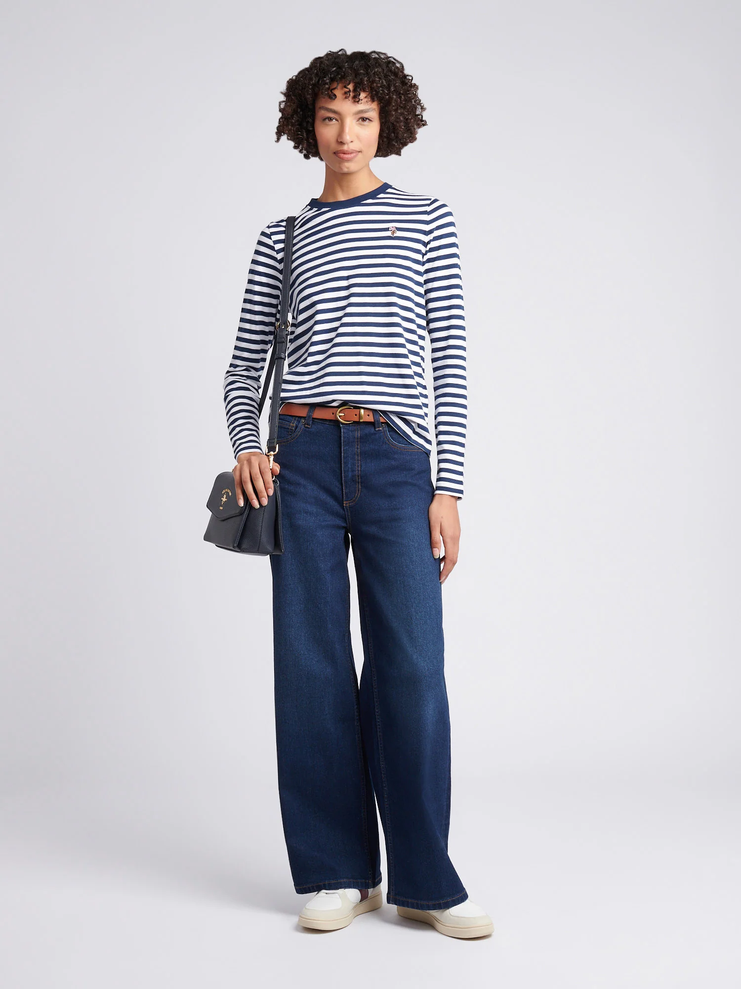 Stripe ls tee marynarka wojenna - Image 3