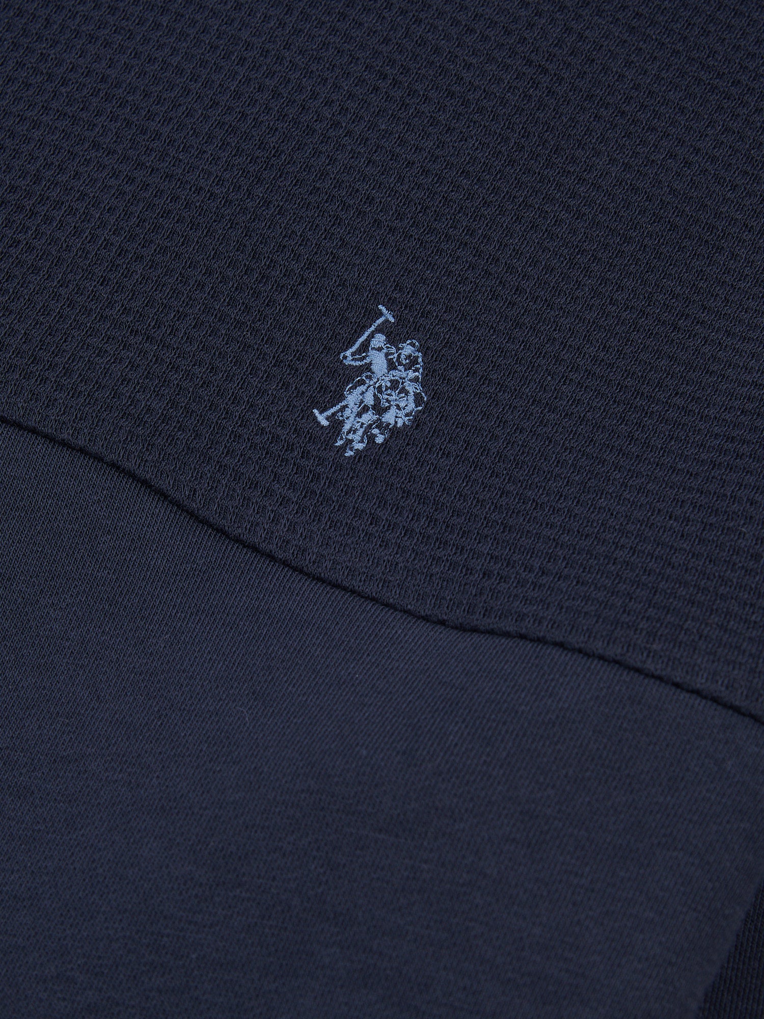 Tekstrutowany Cut and Sew Crew Dark Sapphire granatowy/księżycowy światło niebieski DHM - Image 7
