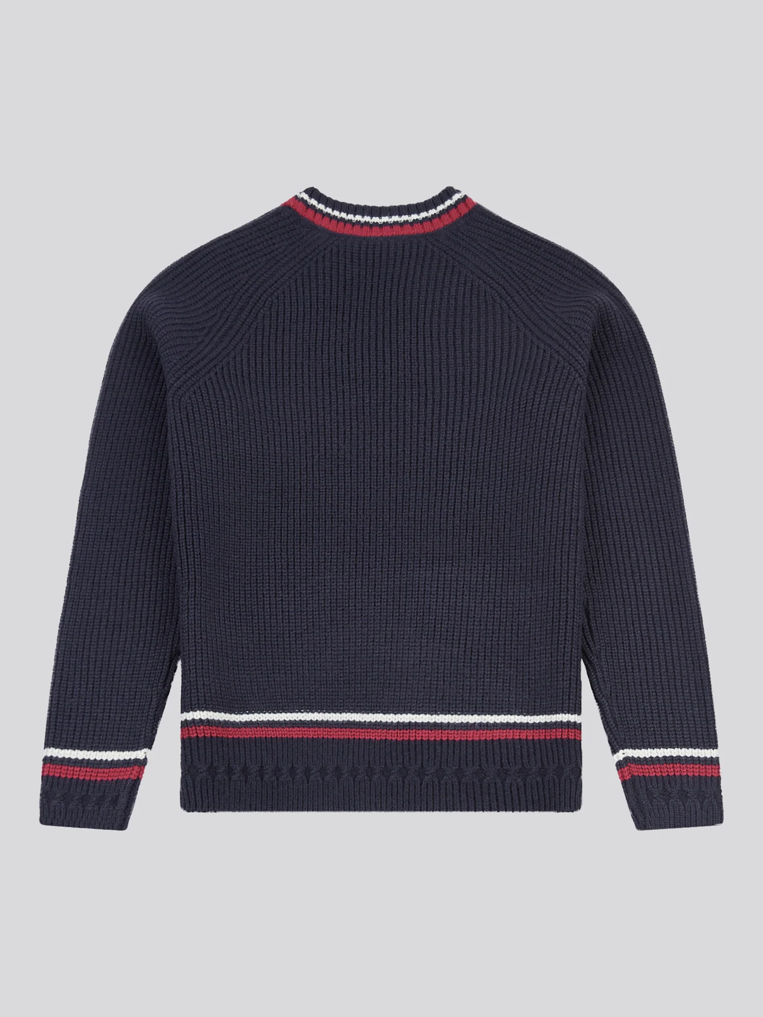 Tri Stripe Tipping Cricket Jumper Navy Iris - Image 6