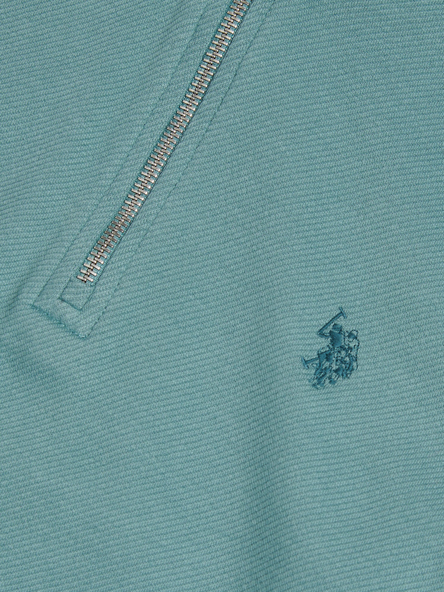 Mens Twill Textured 1/4 Zip Funnel Sweatshirt Arctic - Image 9