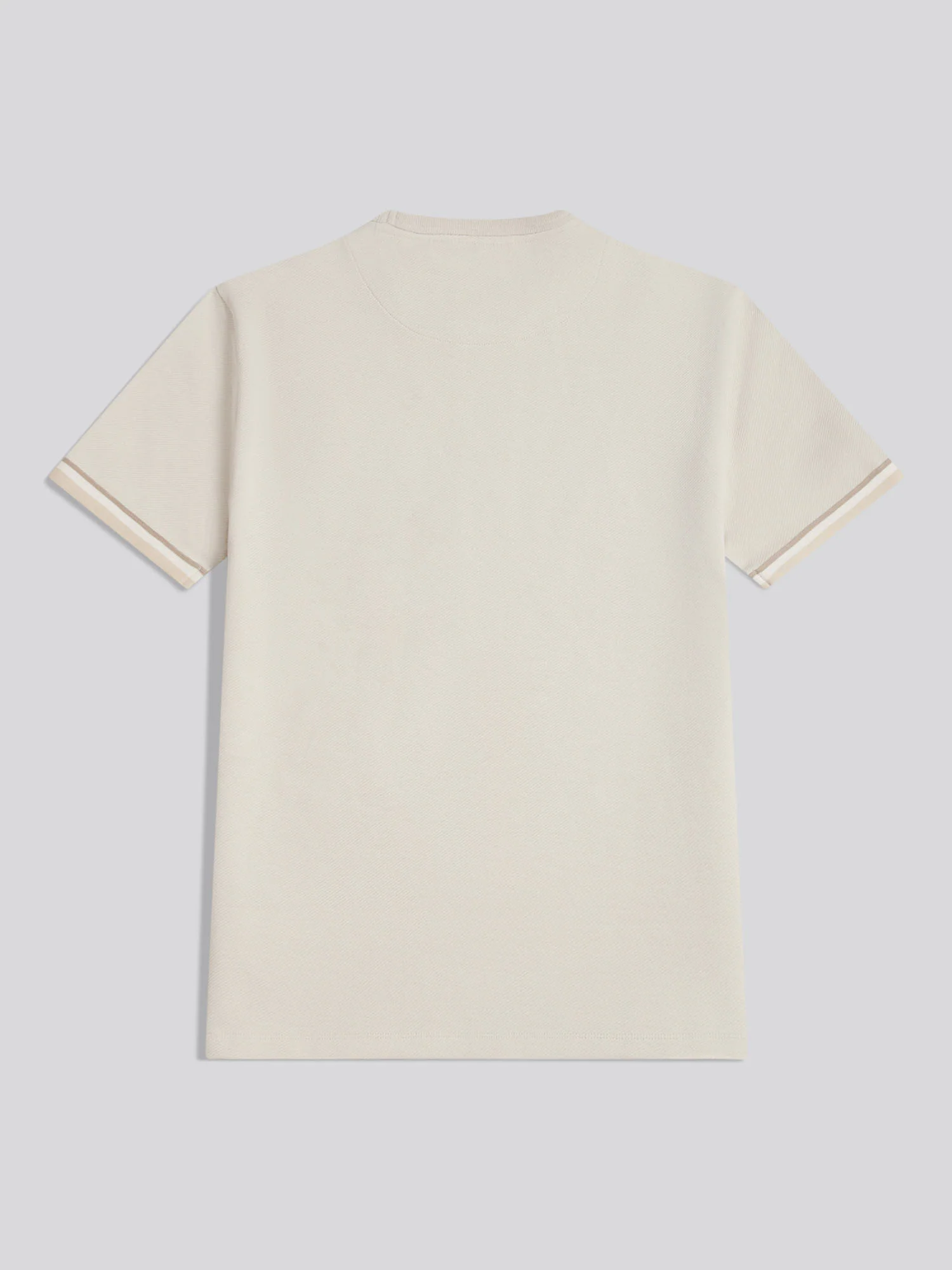 Mens Twill Taped T-Shirt Beige - Image 6