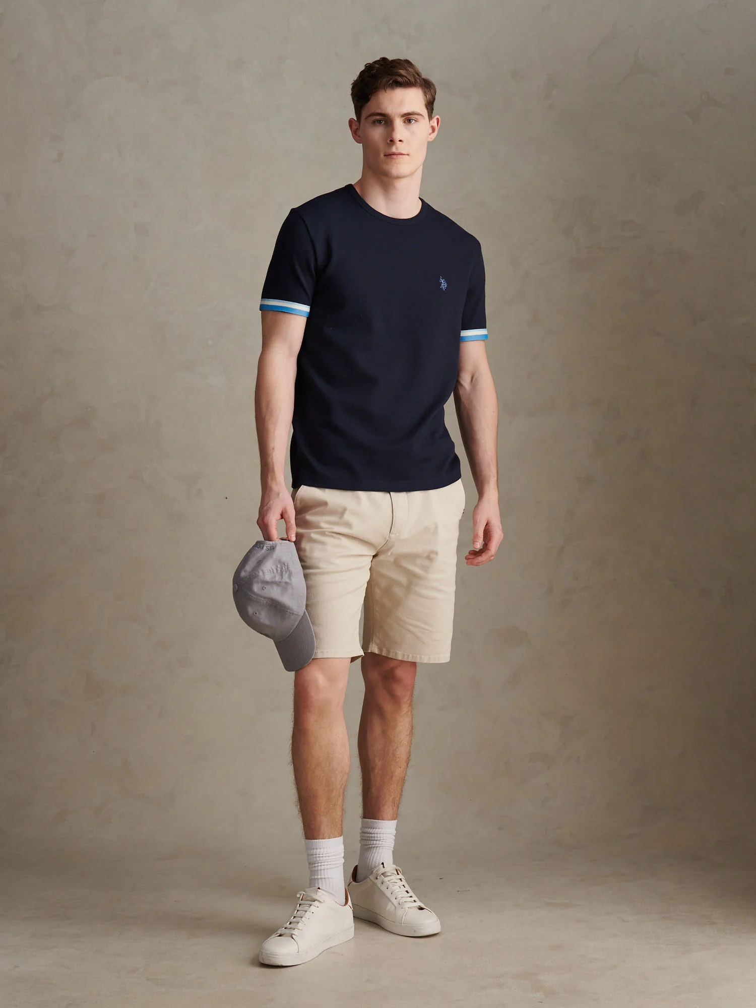 Mens Twill Taped T-Shirt Dark Sapphire Navy - Image 3