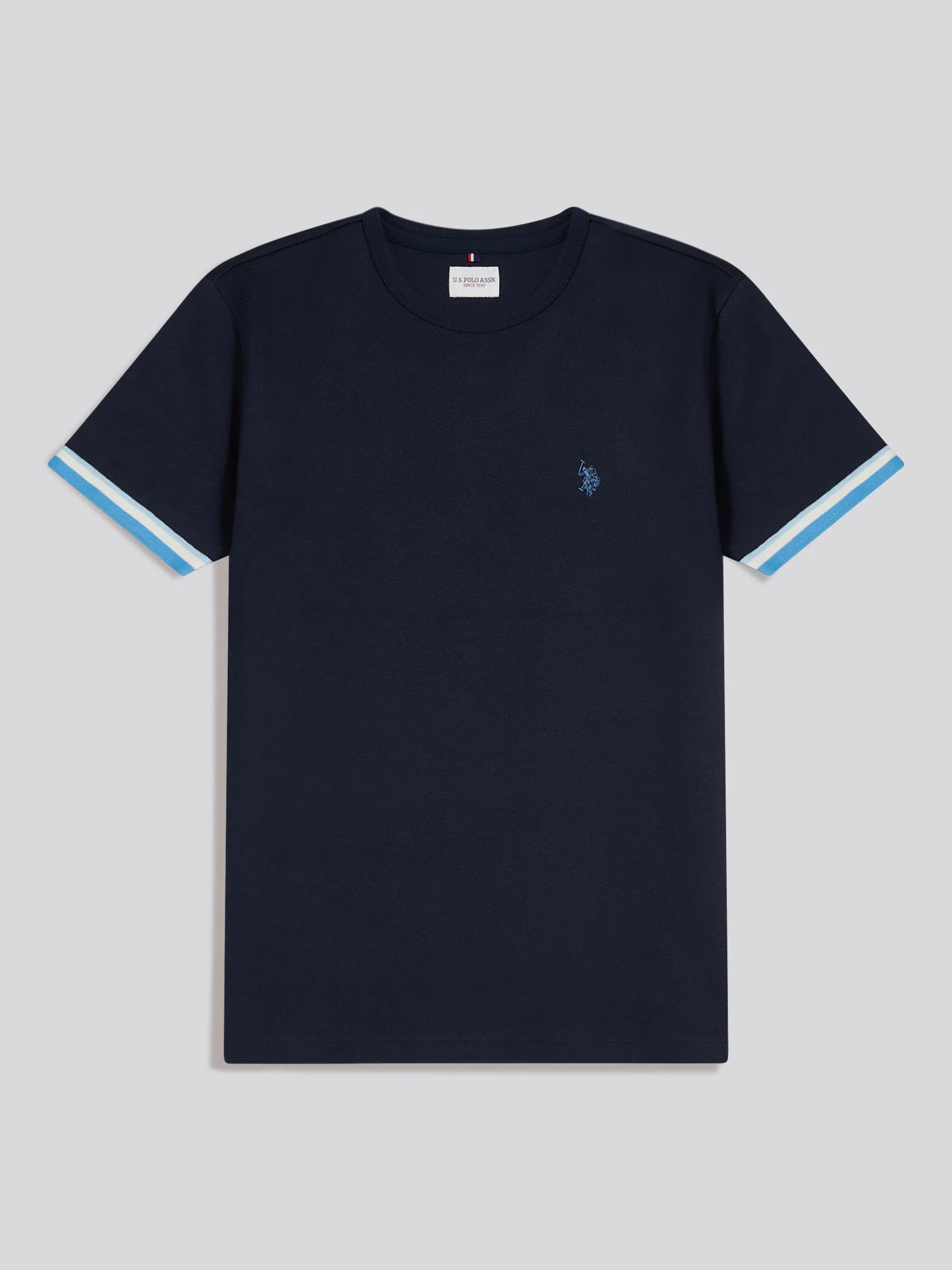 Mens Twill Taped T-Shirt Dark Sapphire Navy - Image 5