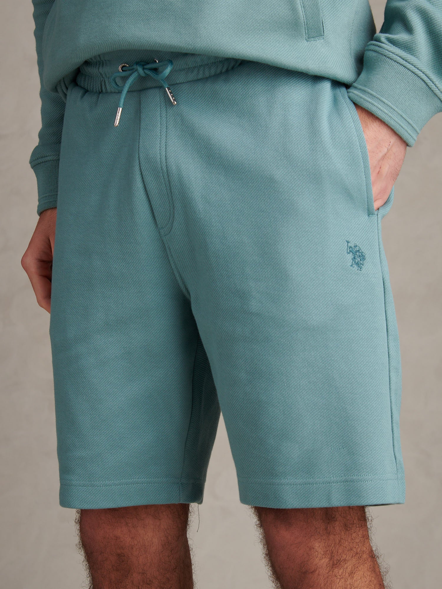Mens Twill Texture Jersey Short Arctic - Image 2