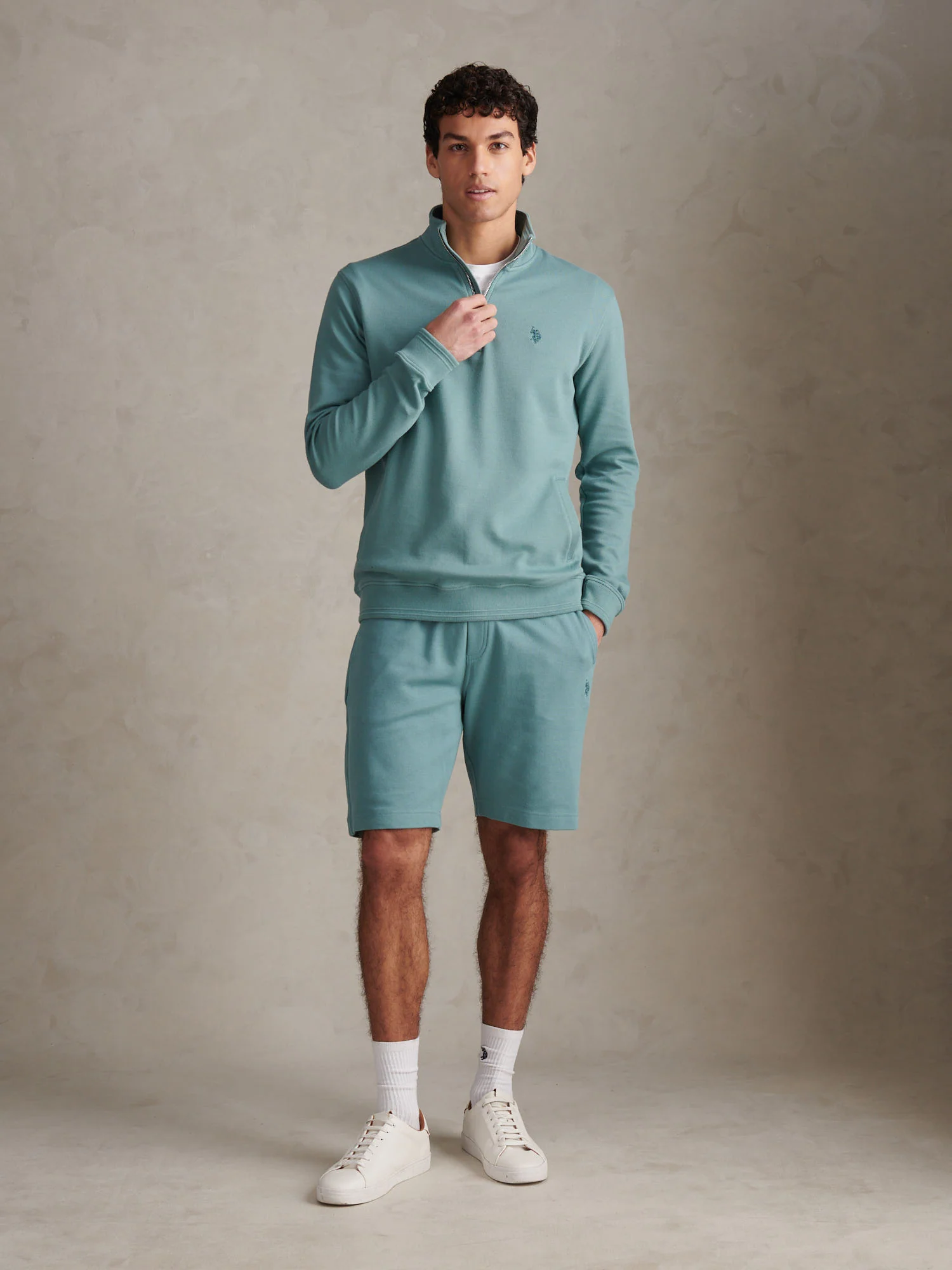 Mens Twill Texture Jersey Short Arctic - Image 3