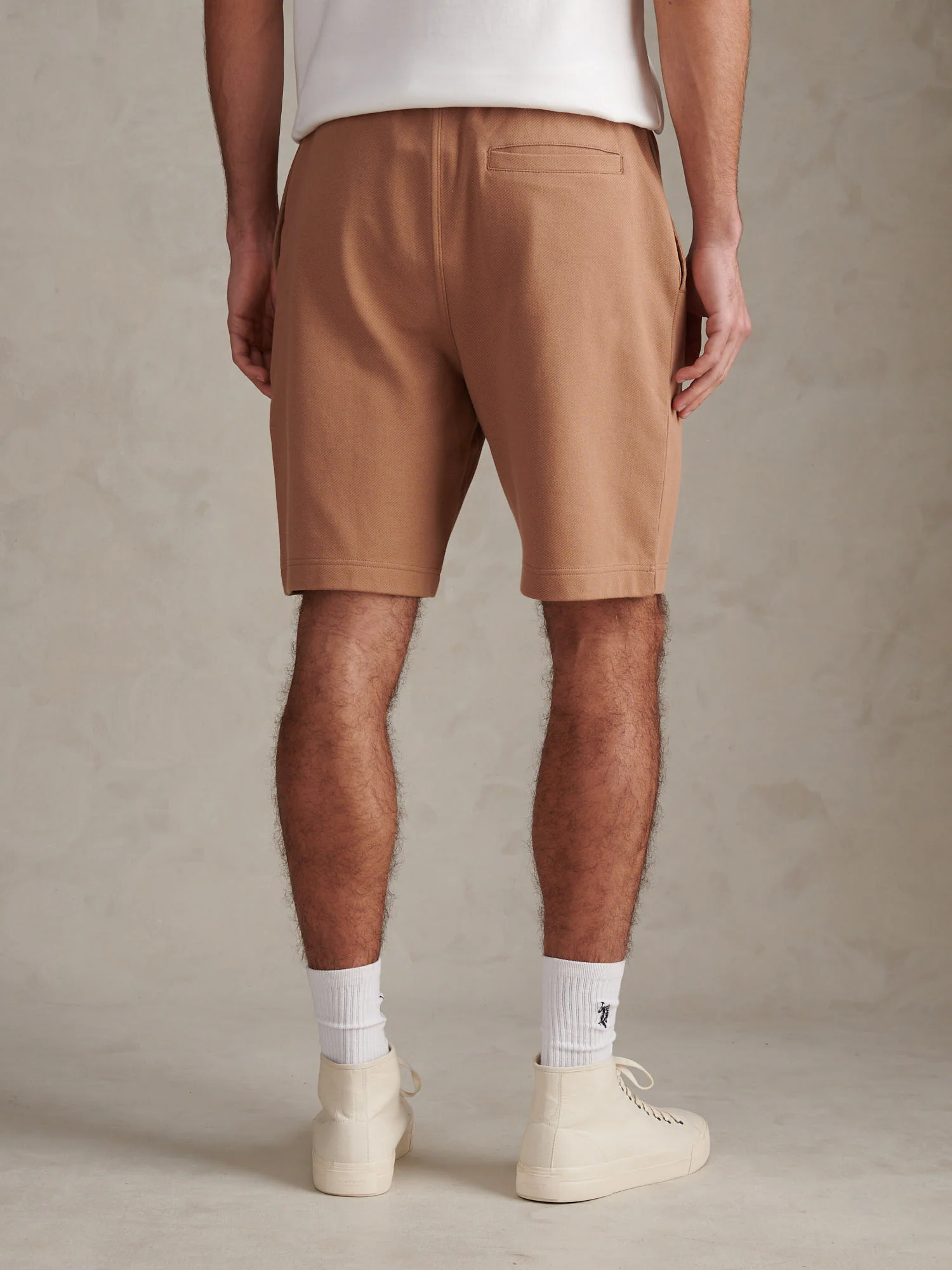 Mens Twill Texture Jersey Short Burro - Image 4