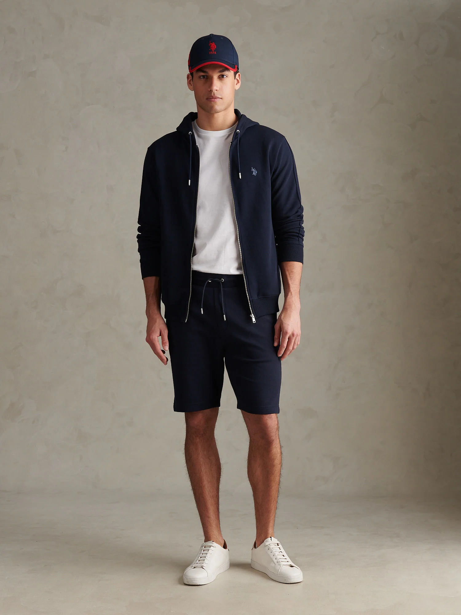 Mens Twill Texture Jersey Short Dark Sapphire Navy / Moonlight Blue DHM - Image 3