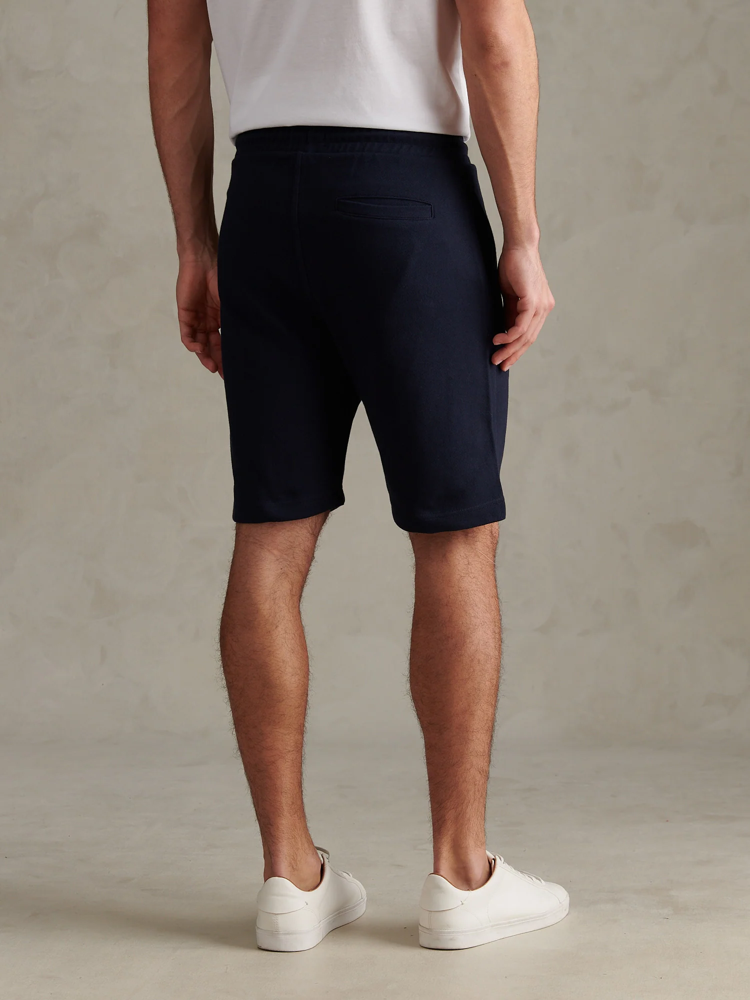 Mens Twill Texture Jersey Short Dark Sapphire Navy / Moonlight Blue DHM - Image 4